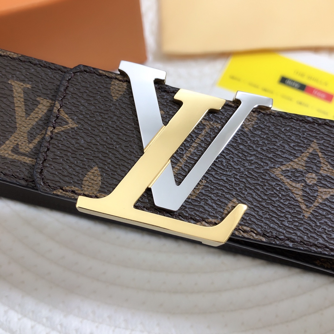 Louis Vuitton Male Basic Belt Cow Leather 39mm-l