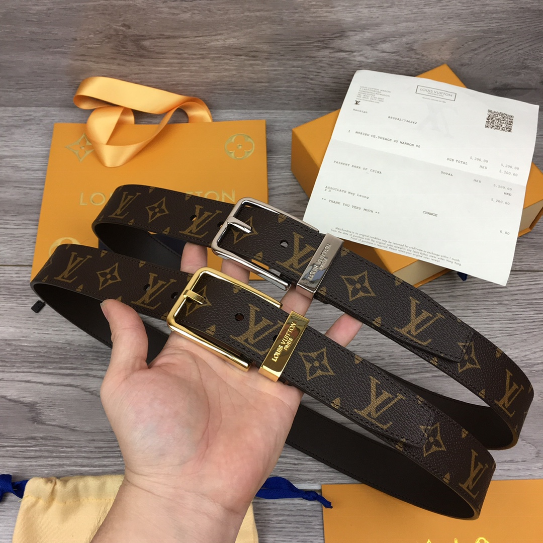 Louis Vuitton Male Pin Buckle Belt M-l