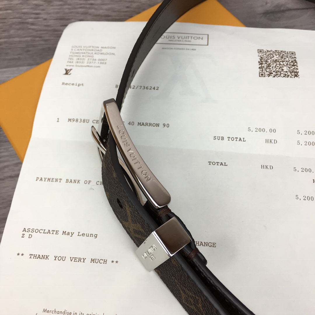 Louis Vuitton Male Pin Buckle Belt M-l