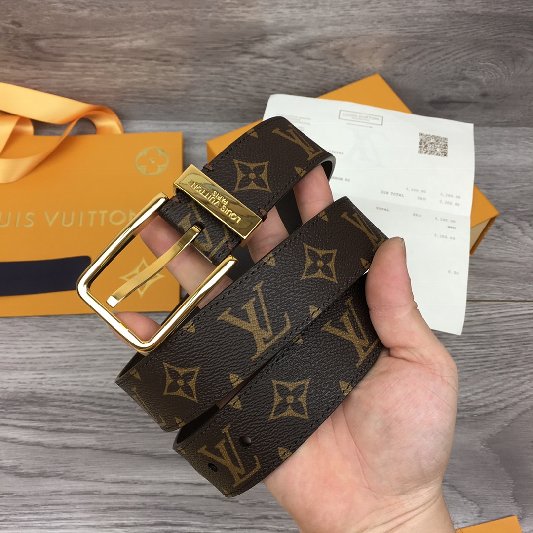 Louis Vuitton Male Pin Buckle Belt M-l