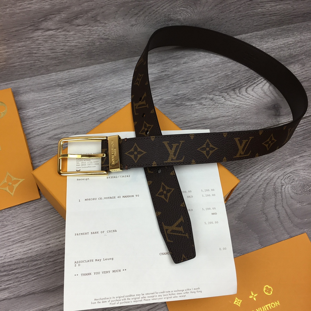 Louis Vuitton Male Pin Buckle Belt M-l