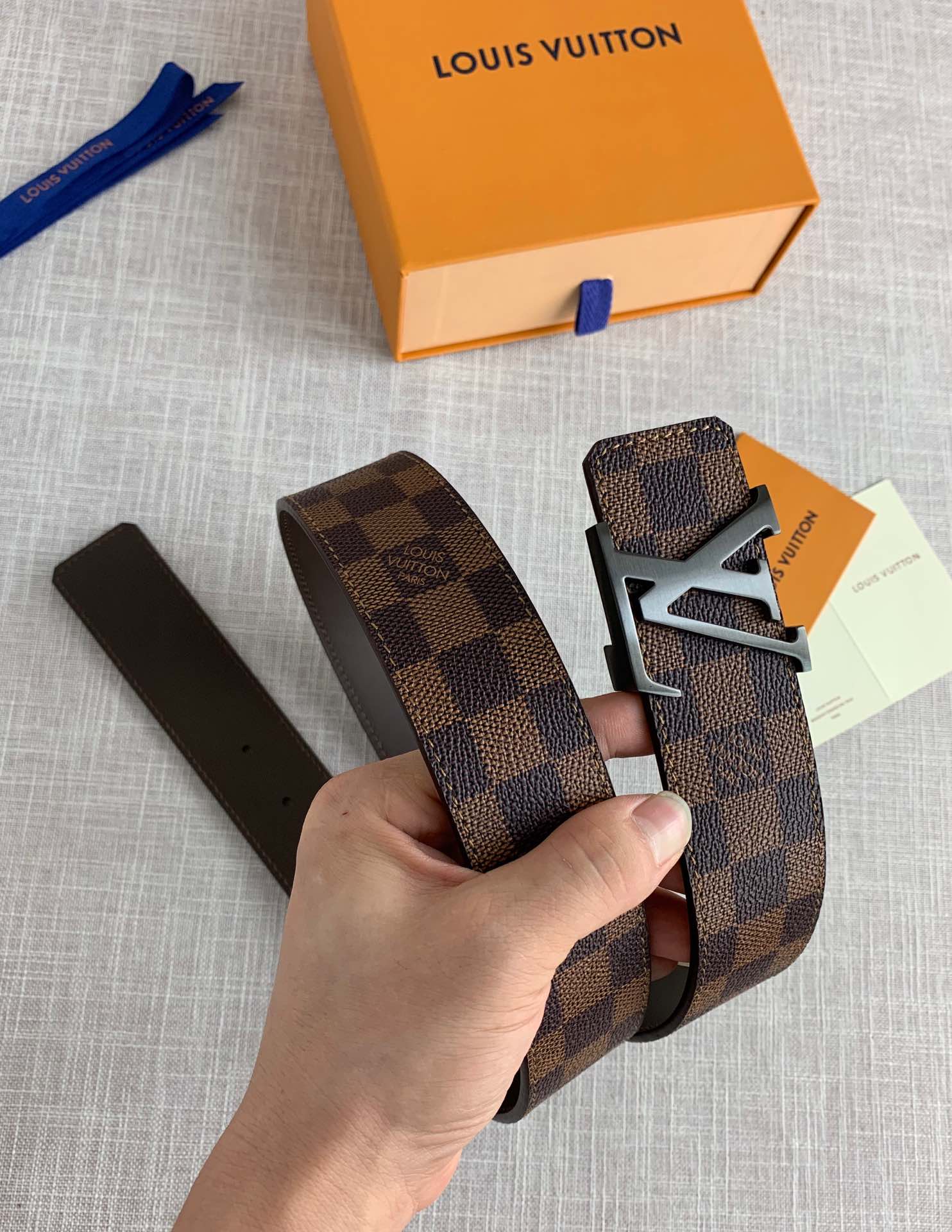 Louis Vuitton Male Basic Belt Cow Leather L