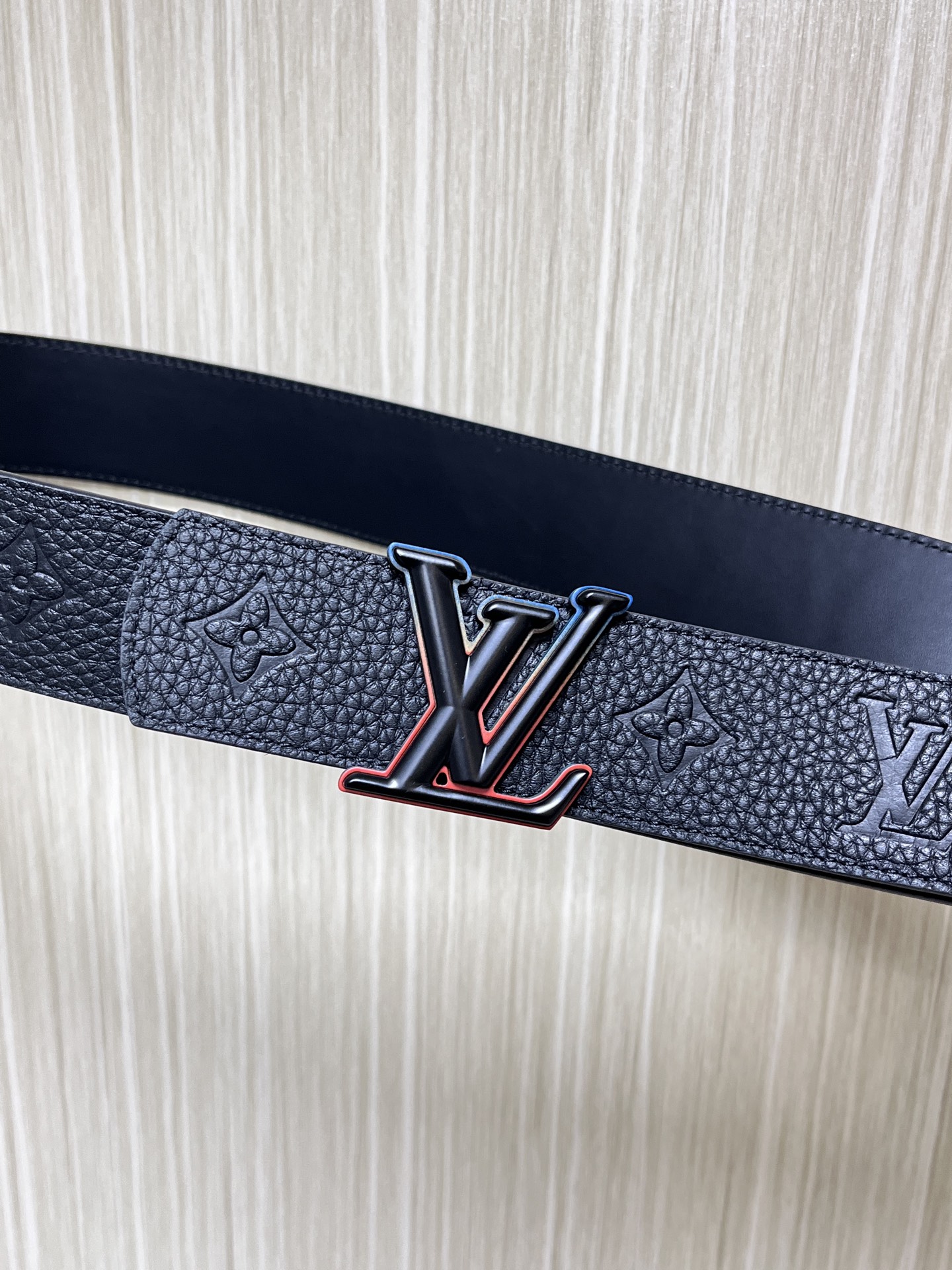 Louis Vuitton Male Leather Belt Black 40mm-l
