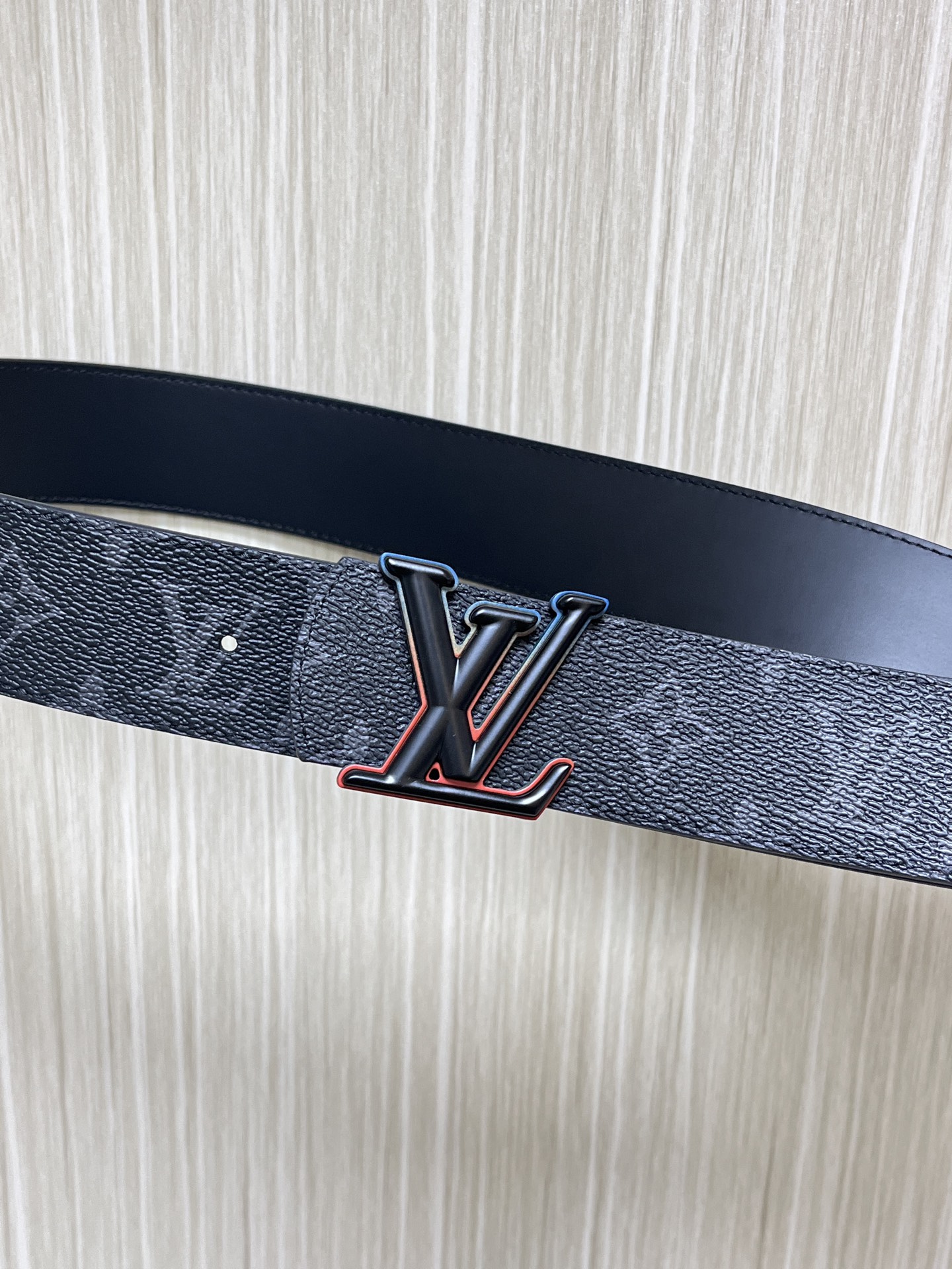 Louis Vuitton Male Leather Belt Black 40mm-l