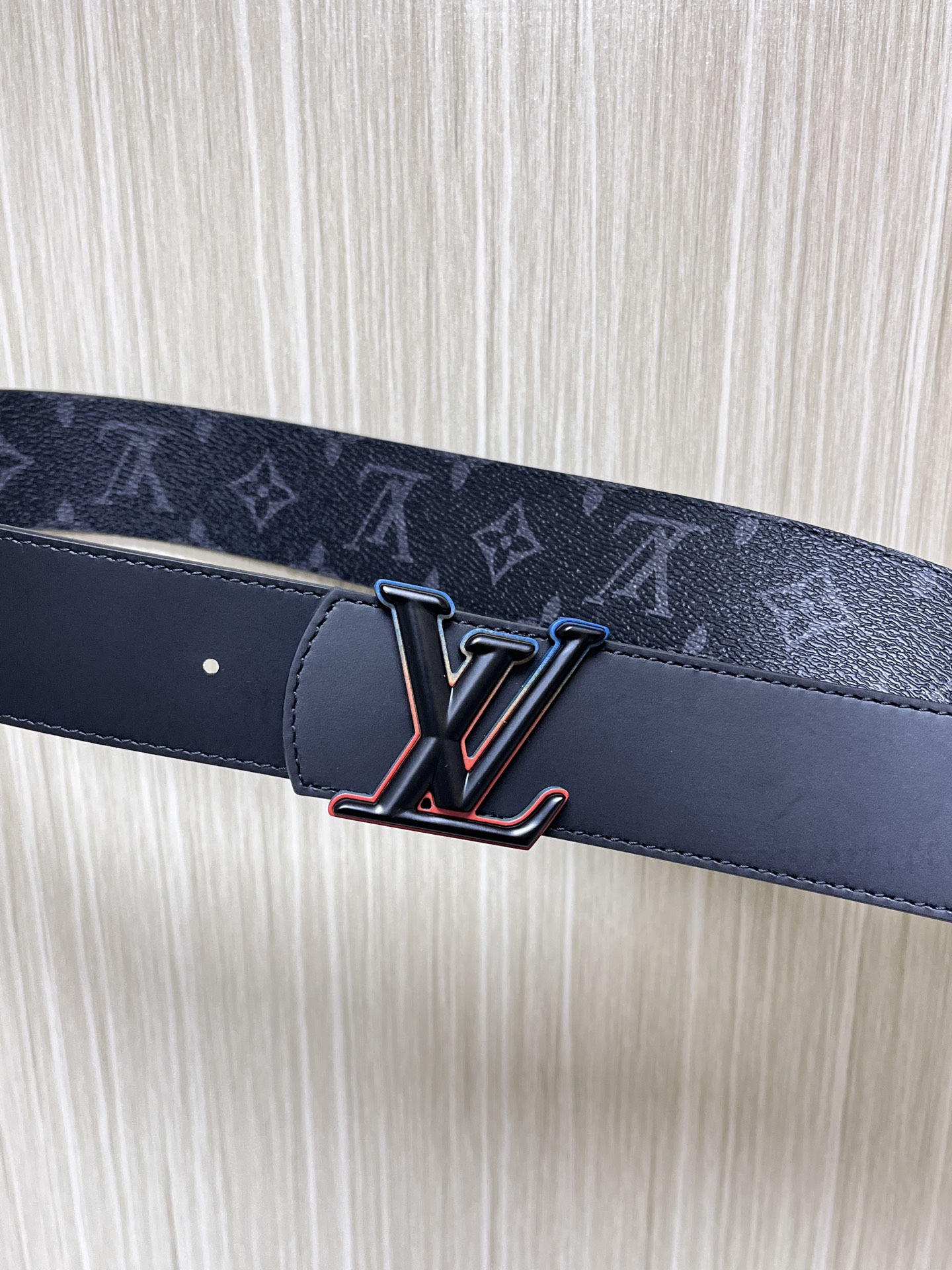Louis Vuitton Male Leather Belt Black 40mm-l