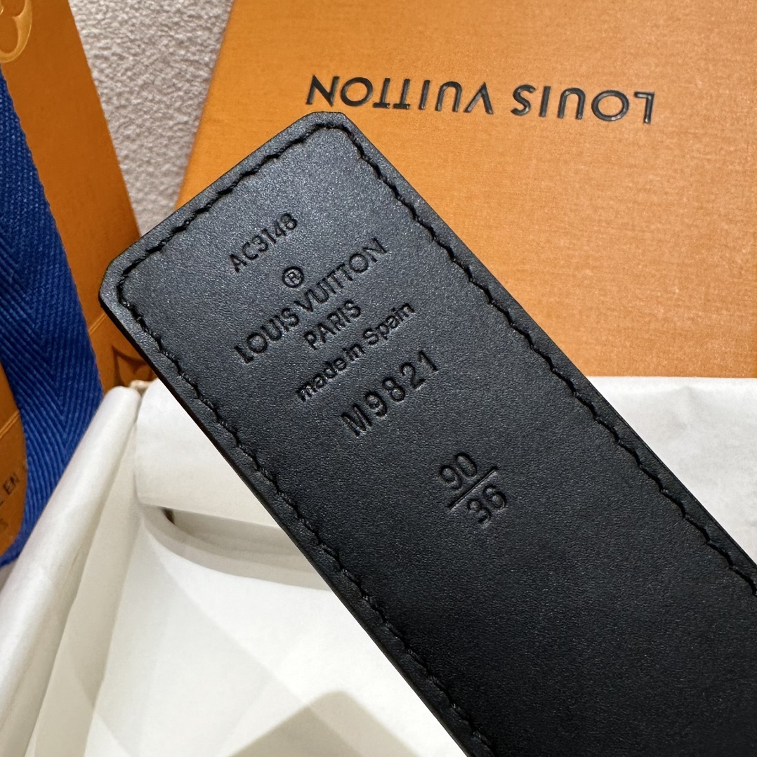 Louis Vuitton Male Leather Belt Canvas S-m-l