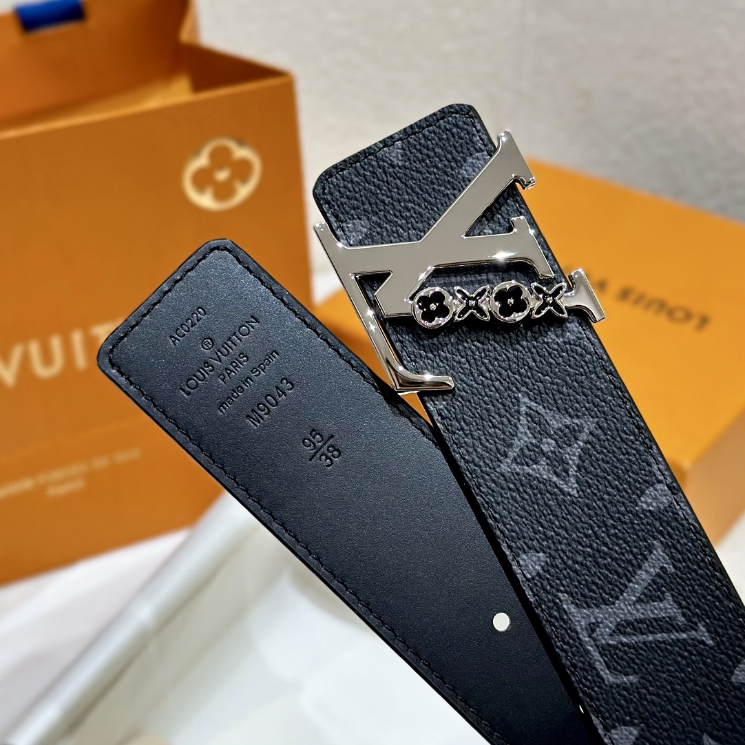 Louis Vuitton Male Leather Belt Canvas S-m-l