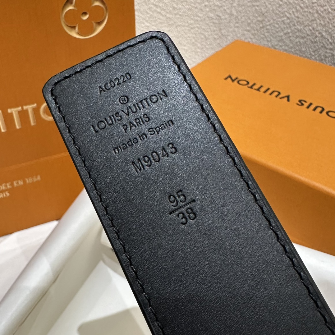 Louis Vuitton Male Leather Belt Canvas S-m-l