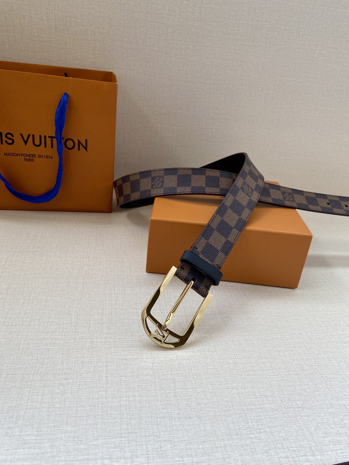 Louis Vuitton Male Canvas Belt Canvas M-l
