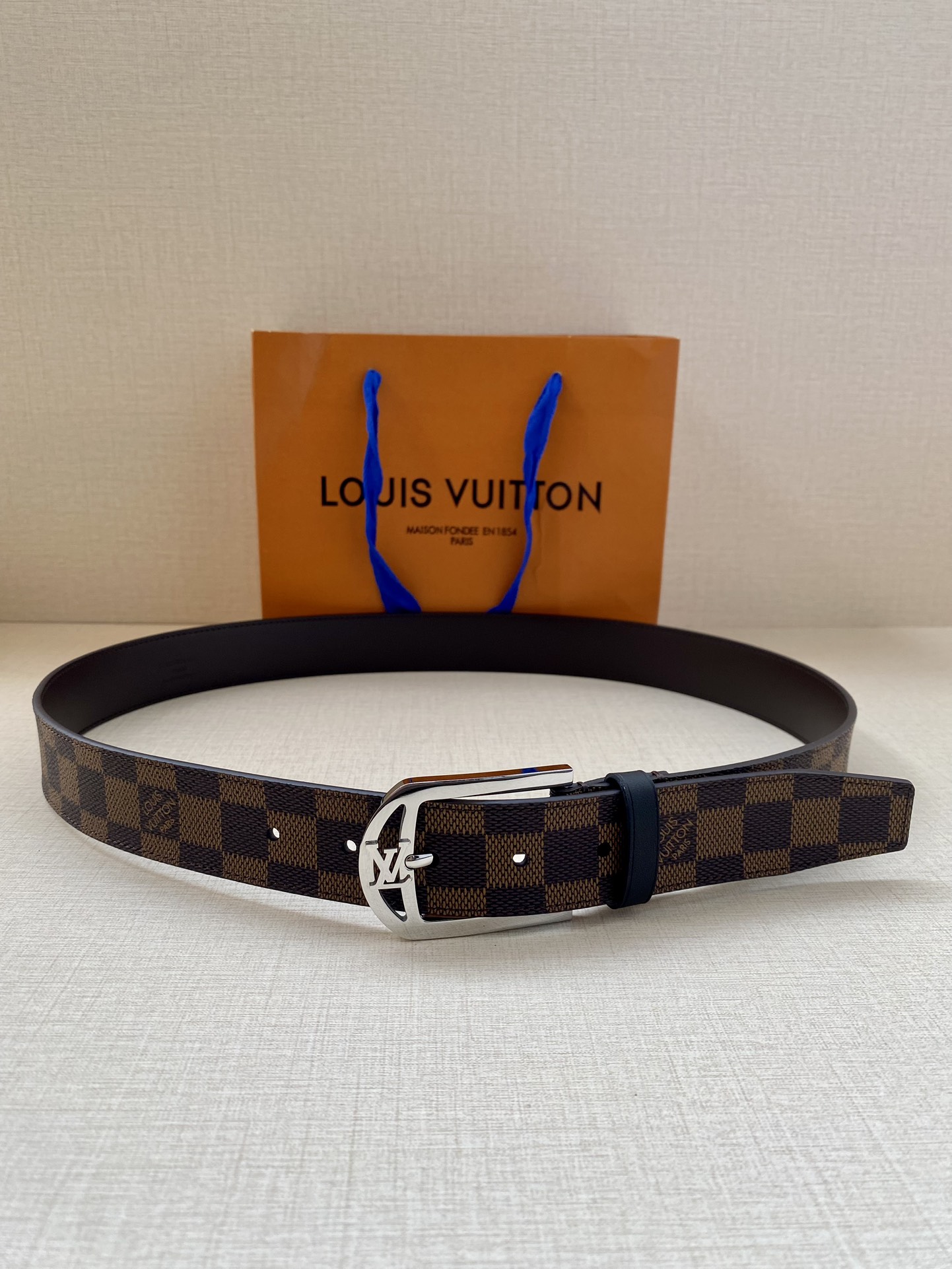 Louis Vuitton Male Canvas Belt Canvas M-l
