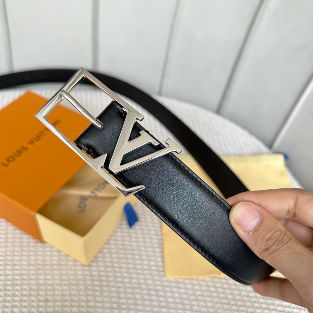 Louis Vuitton Male Basic Belt Cow Leather L