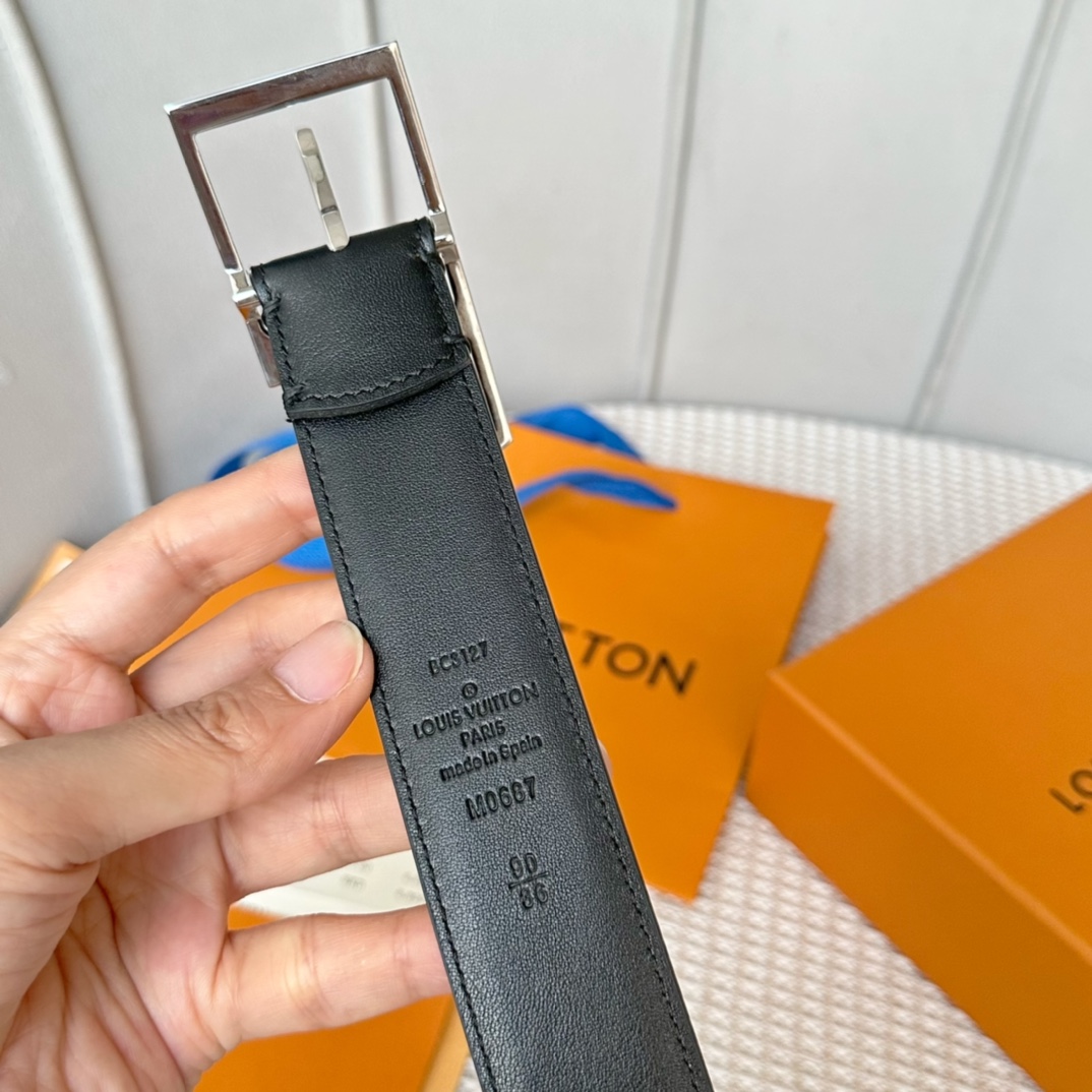 Louis Vuitton Male Basic Belt Cow Leather L