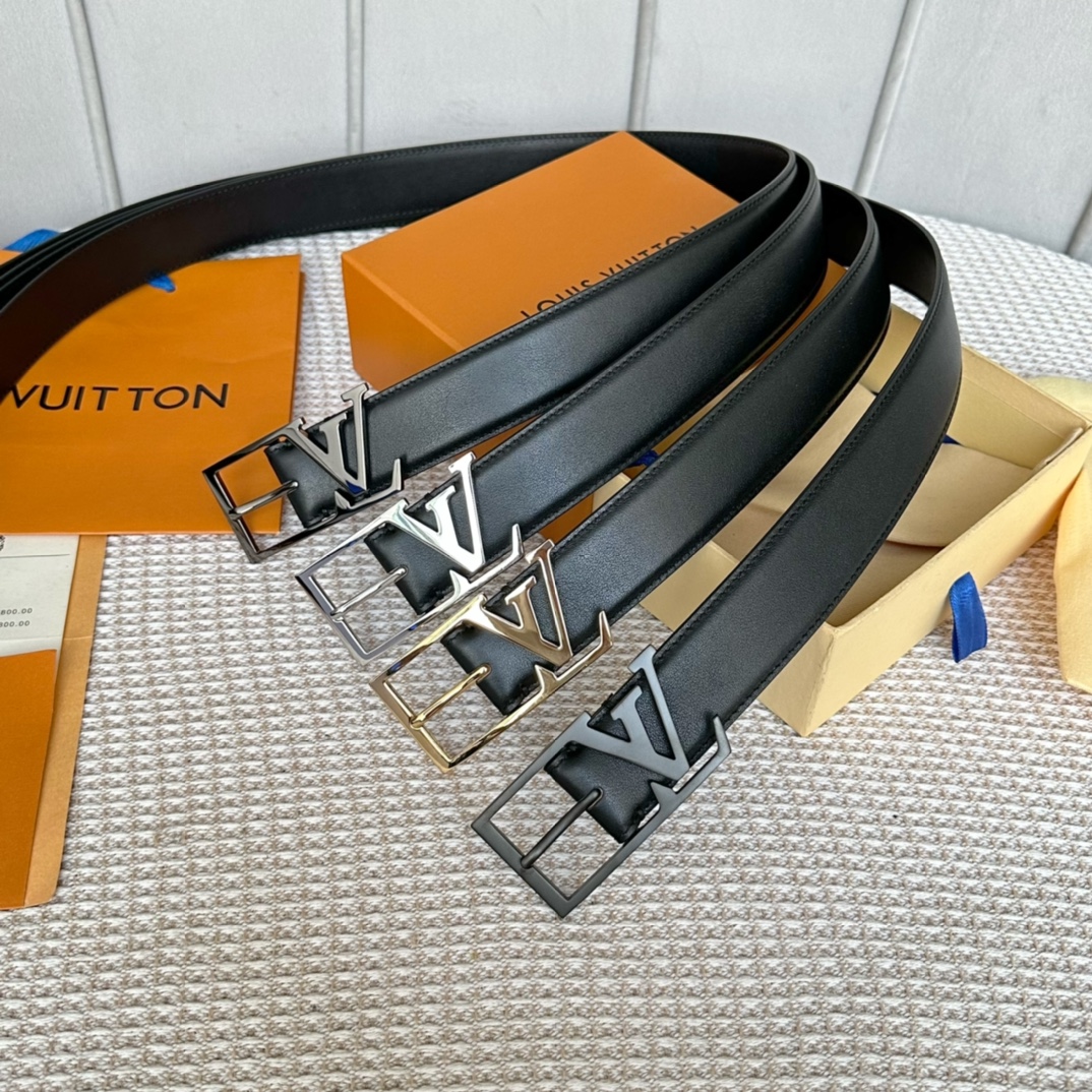 Louis Vuitton Male Basic Belt Cow Leather L