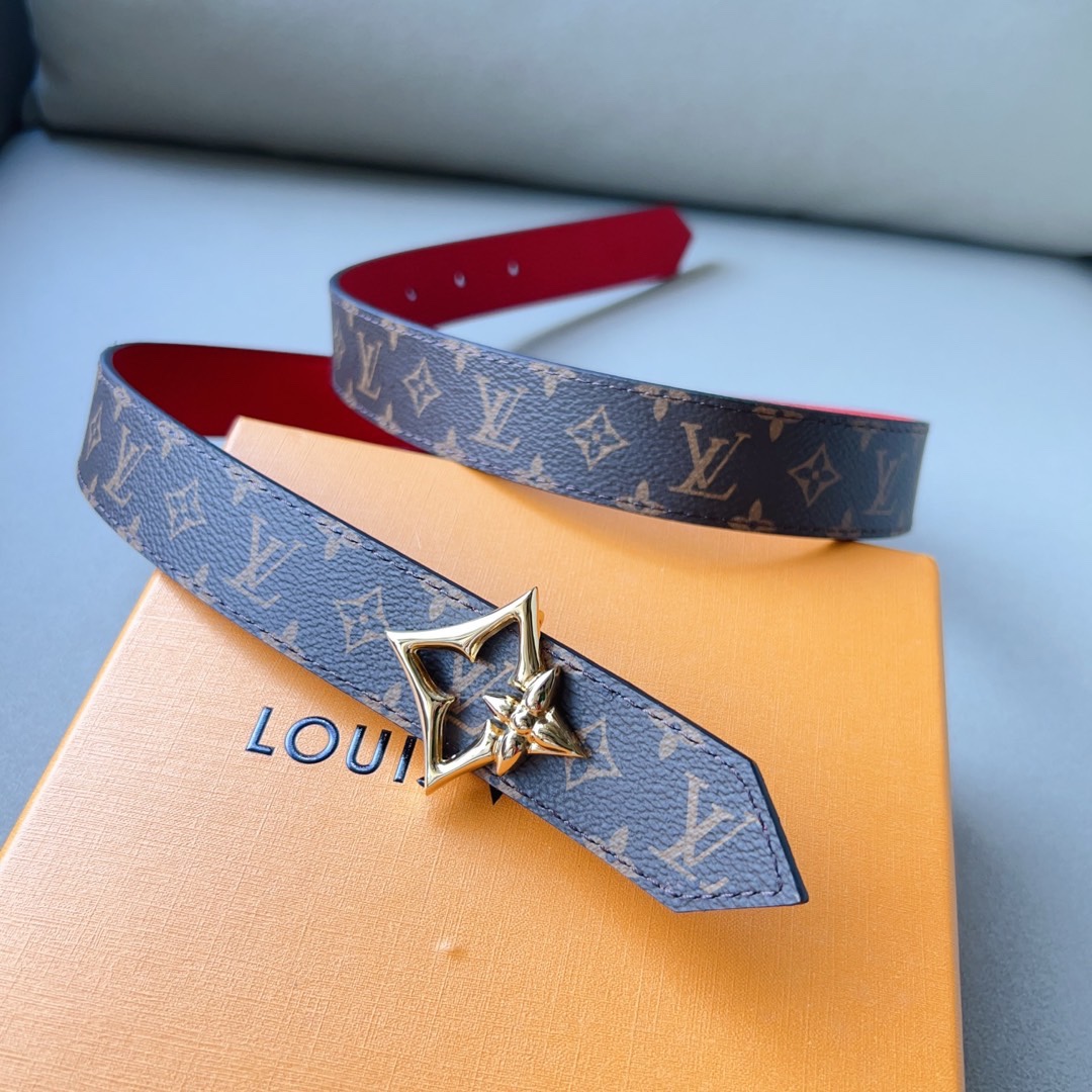Louis Vuitton Female Basic Belt Cow Leather M-l