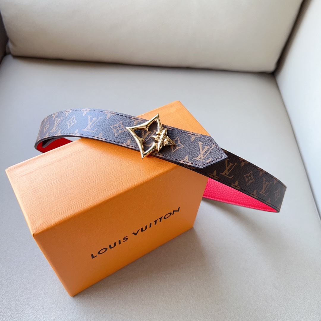 Louis Vuitton Female Basic Belt Cow Leather M-l