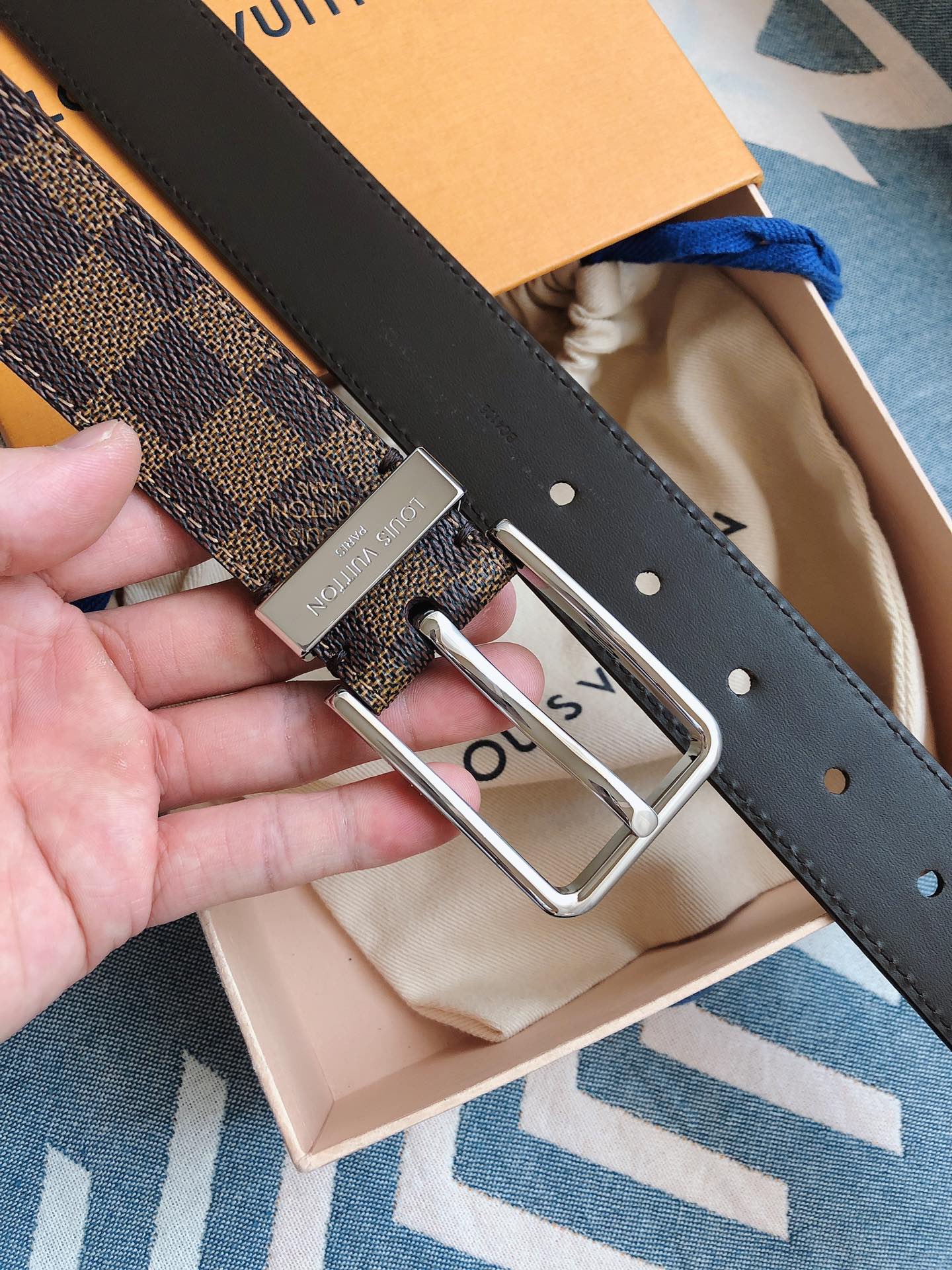 Louis Vuitton Leather Belt 35mm-l