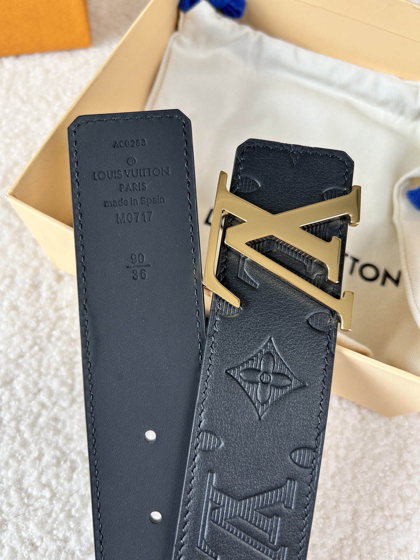 Louis Vuitton Basic Belt Cow Leather M-l