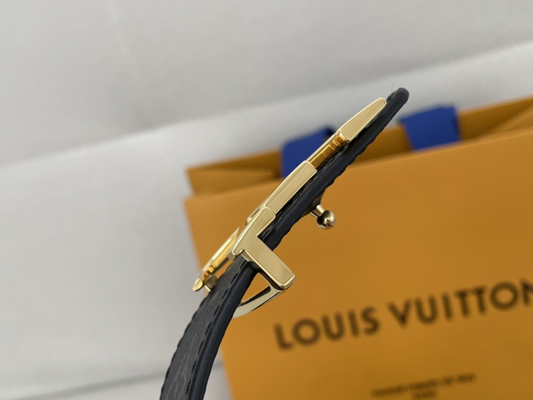 Louis Vuitton Basic Belt Gold L