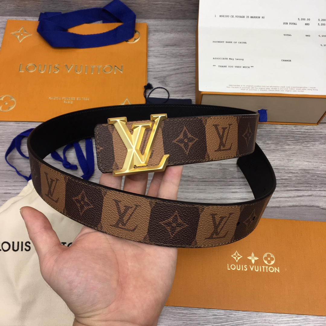 Louis Vuitton Male Basic Belt Cow Leather M-l