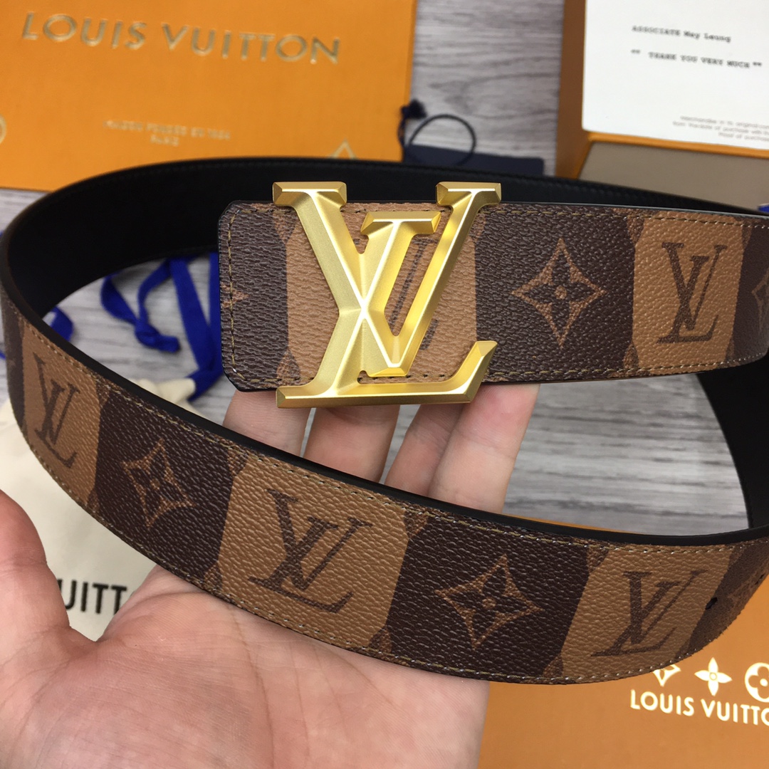 Louis Vuitton Male Basic Belt Cow Leather M-l