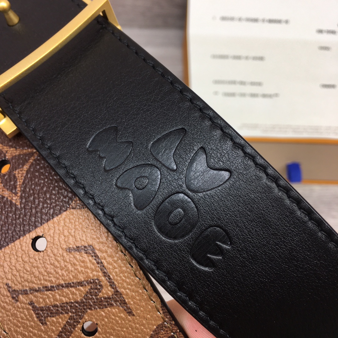 Louis Vuitton Male Basic Belt Cow Leather M-l