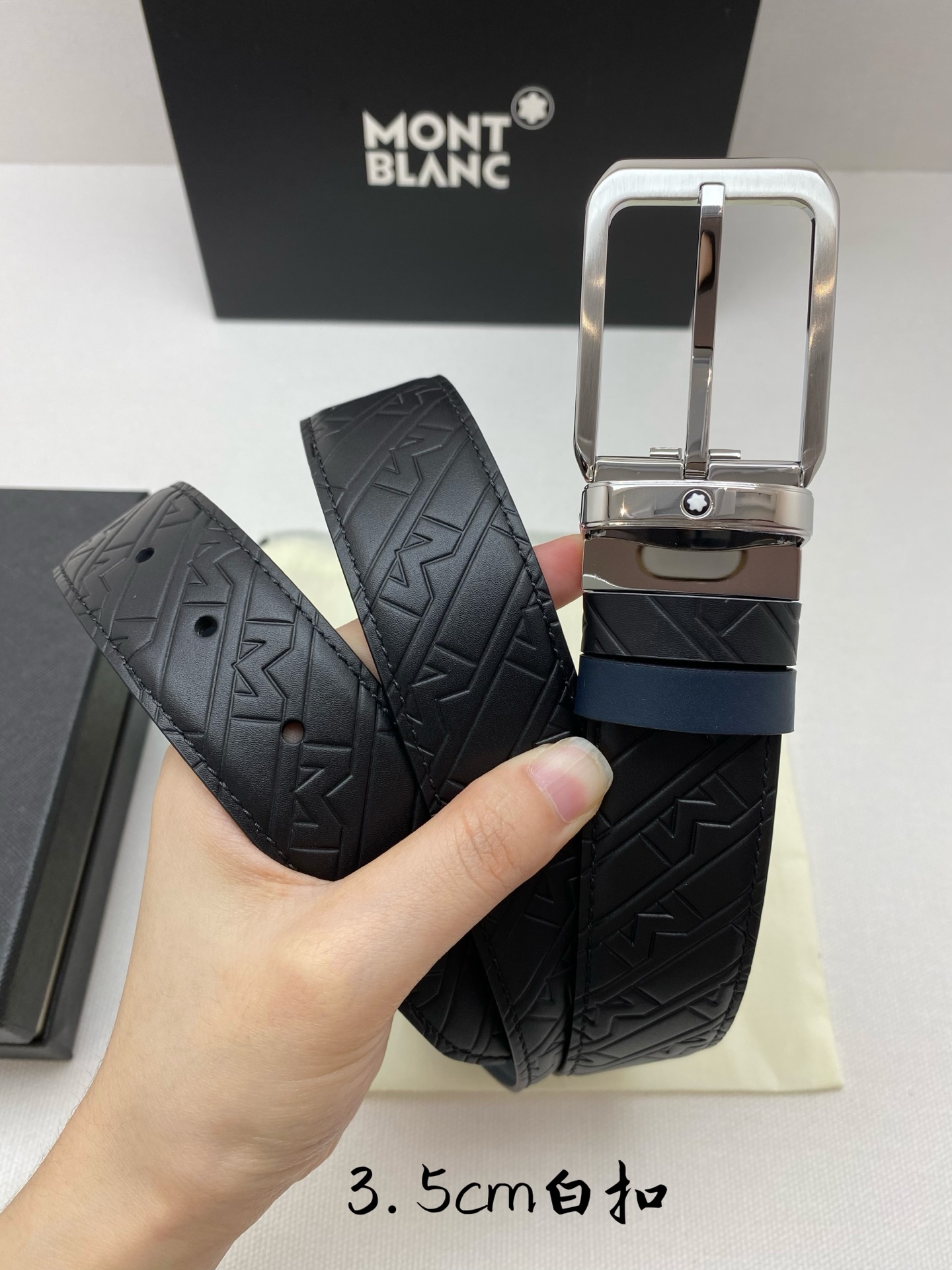 Montblanc Leather Belt Top Grain Leather M-l