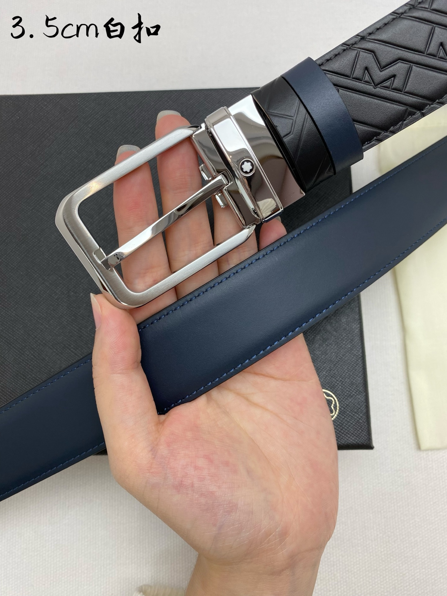 Montblanc Leather Belt Top Grain Leather M-l