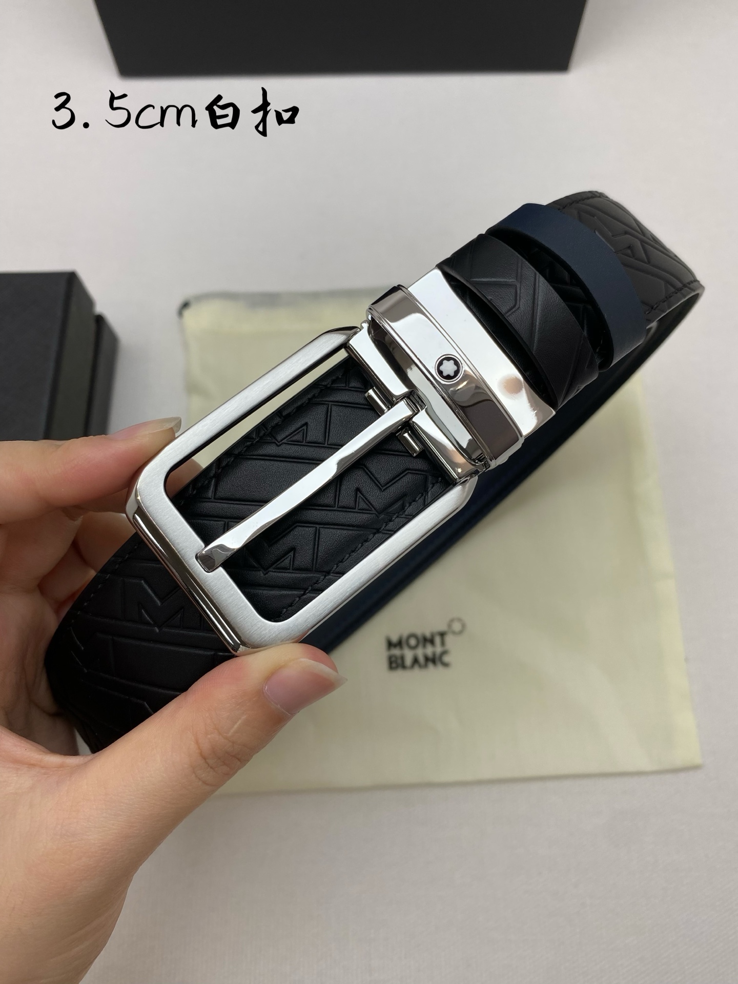 Montblanc Leather Belt Top Grain Leather M-l