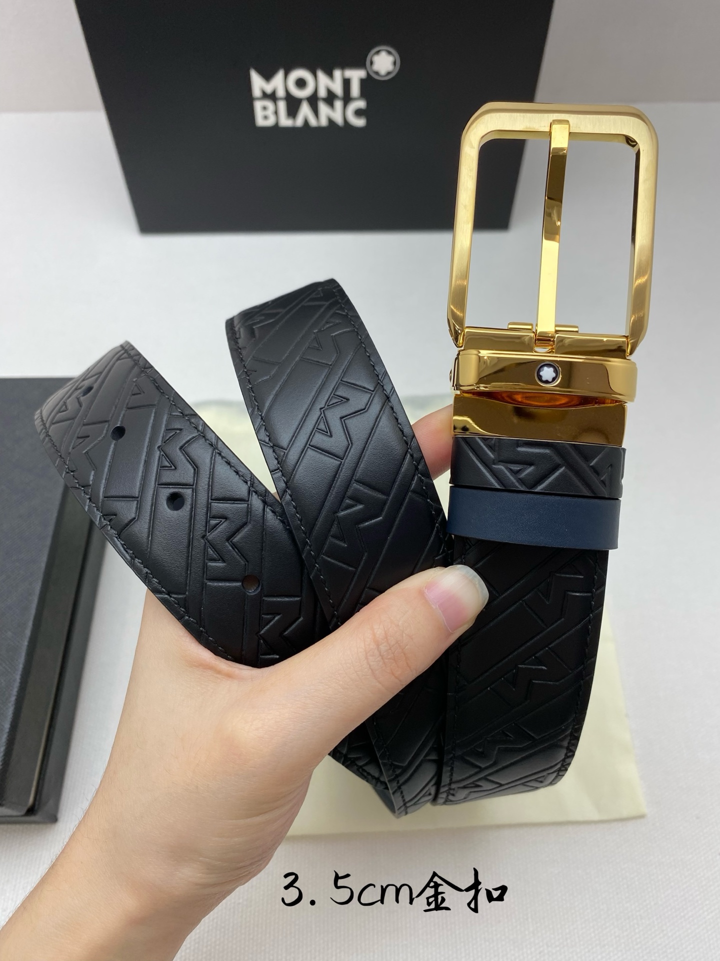 Montblanc Leather Belt Top Grain Leather M-l