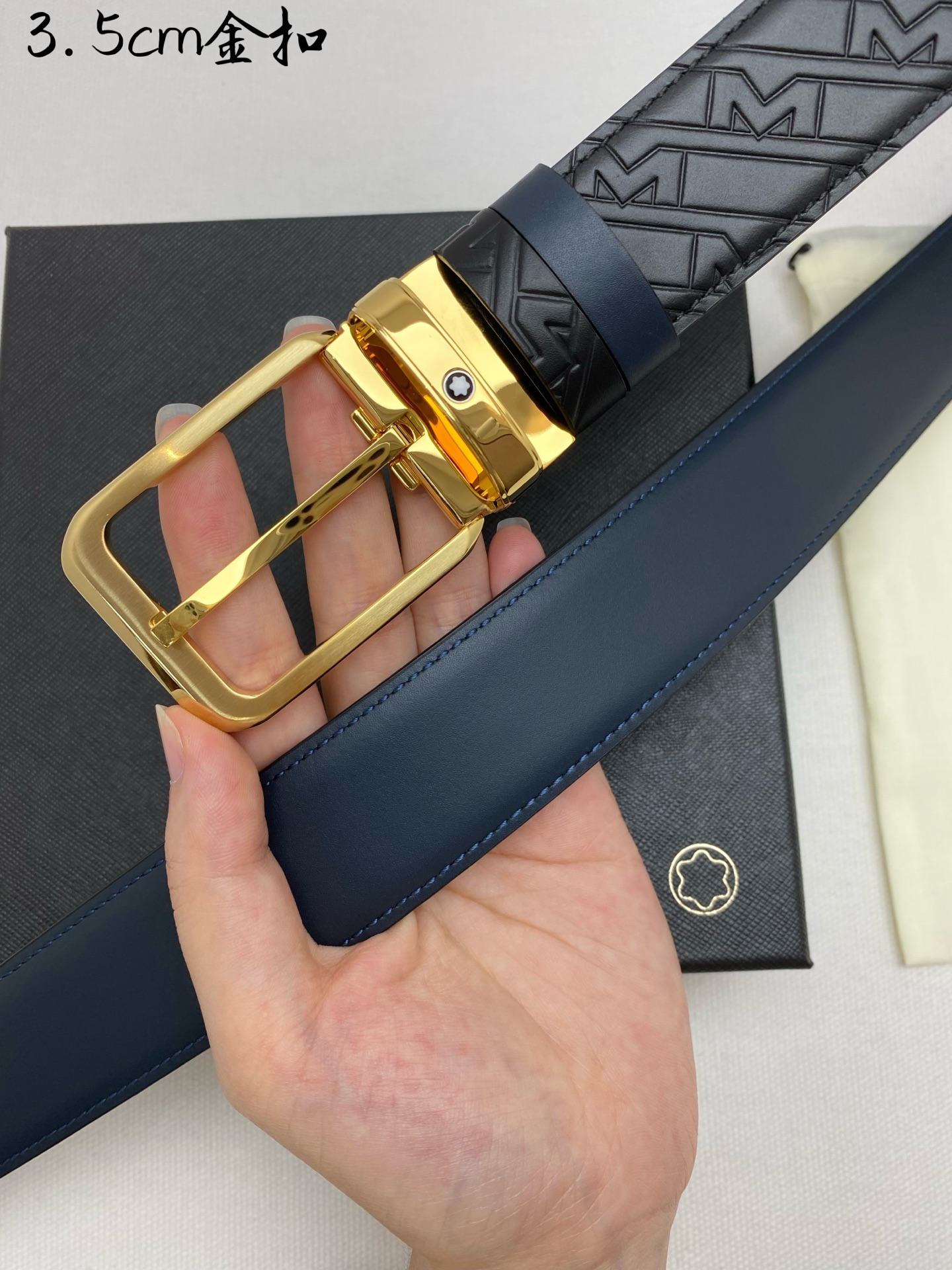 Montblanc Leather Belt Top Grain Leather M-l