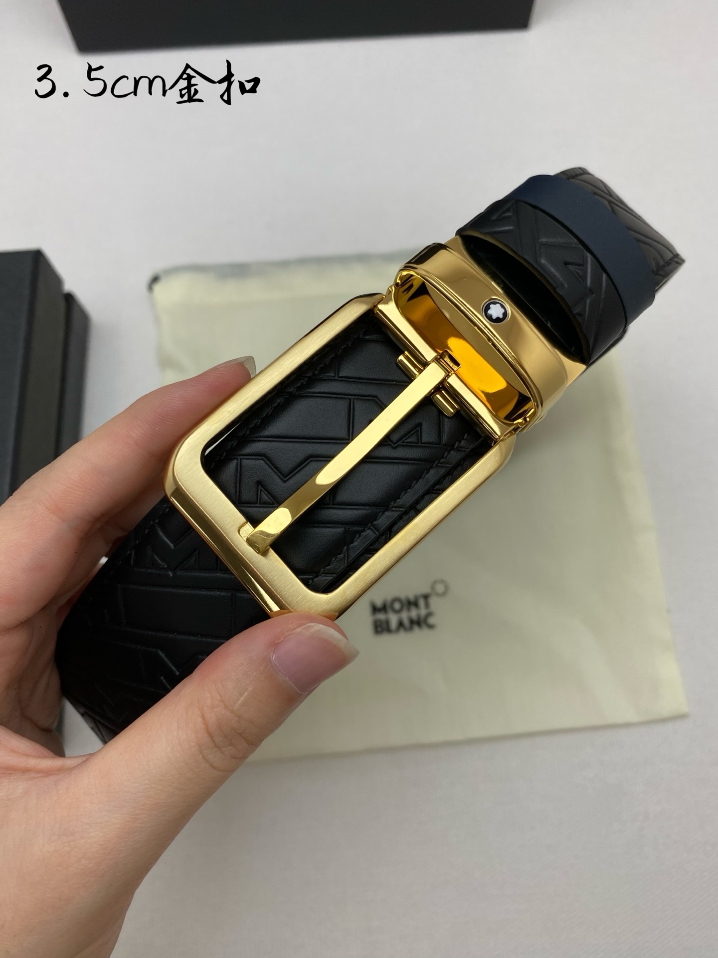 Montblanc Leather Belt Top Grain Leather M-l