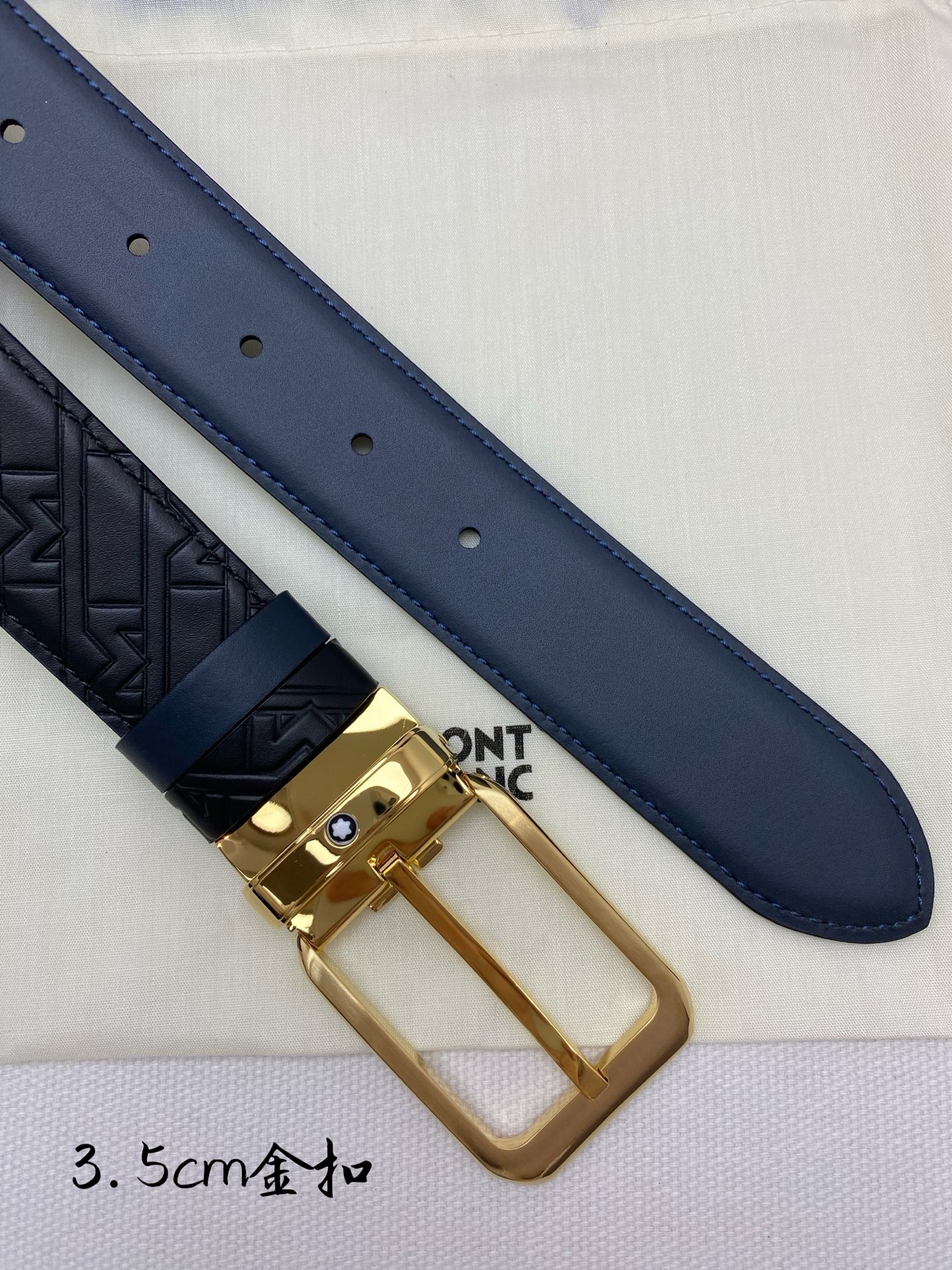 Montblanc Leather Belt Top Grain Leather M-l