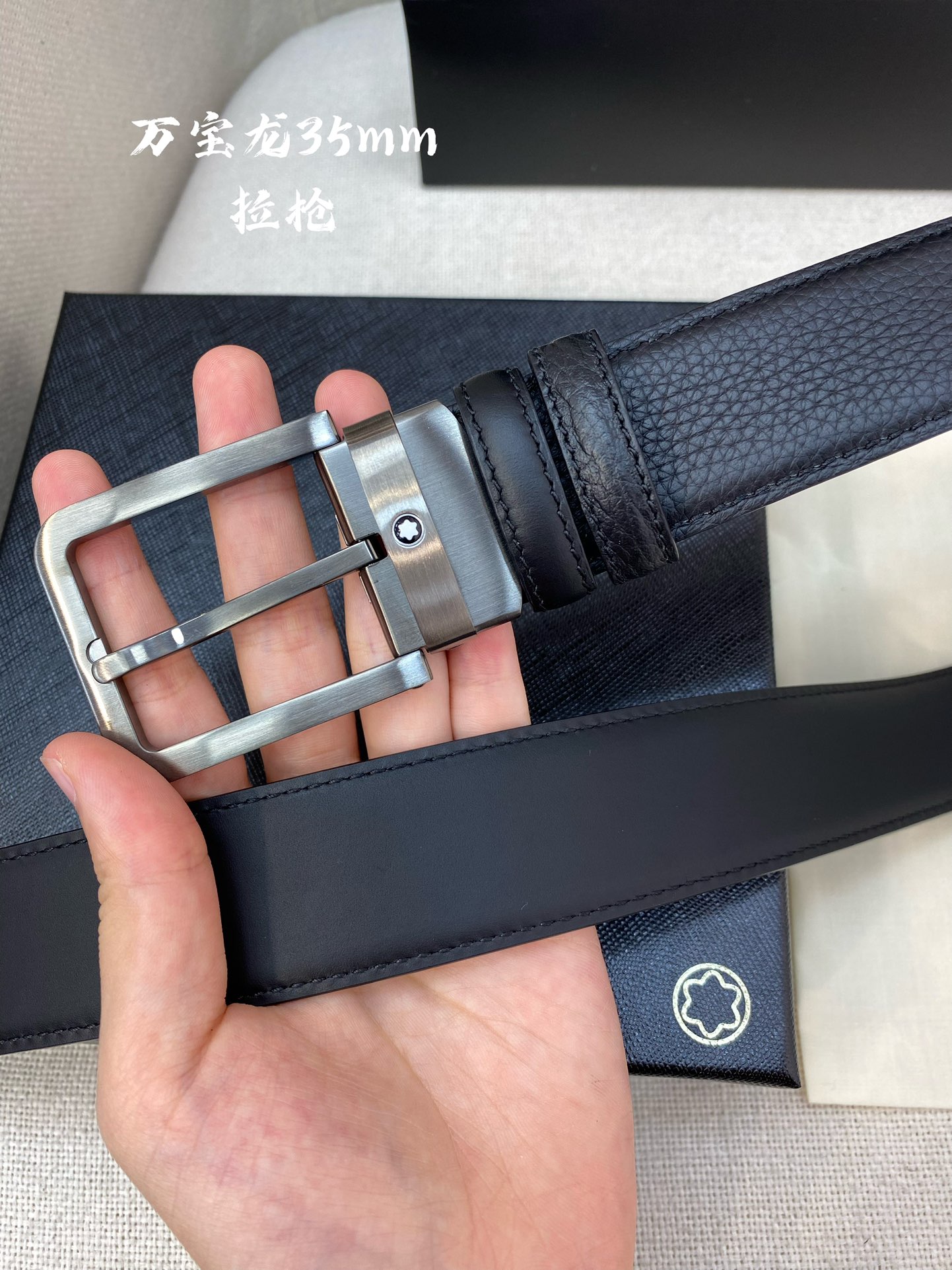 Montblanc Leather Belt Top Grain Leather M-l