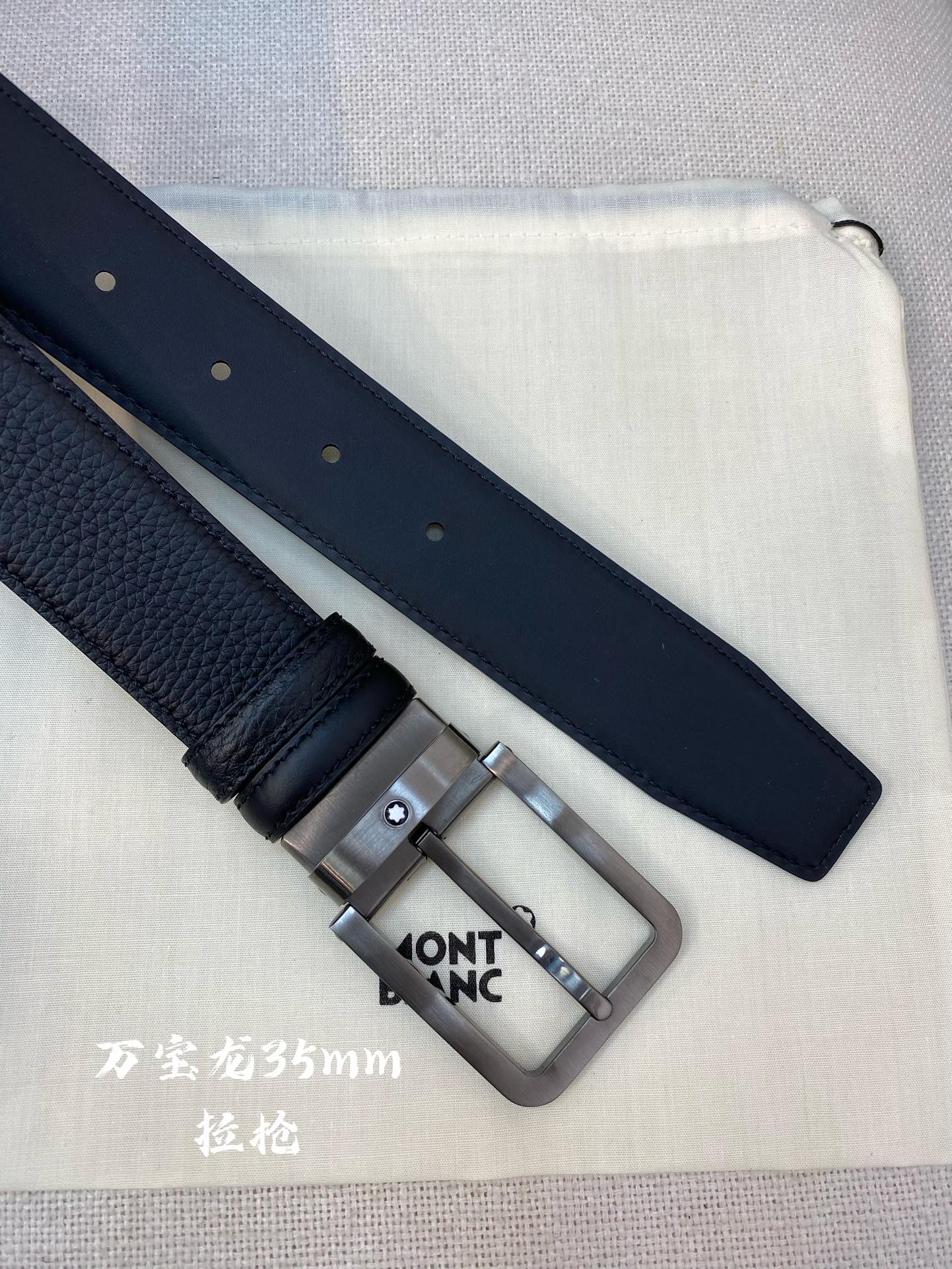 Montblanc Leather Belt Top Grain Leather M-l