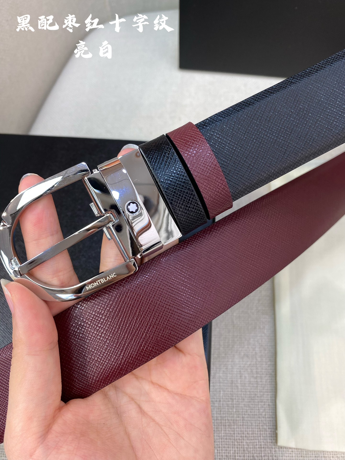 Montblanc Leather Belt Top Grain Leather M-l