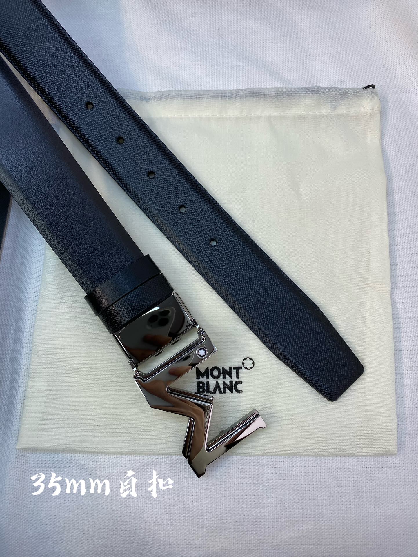 Montblanc Leather Belt Top Grain Leather M-l