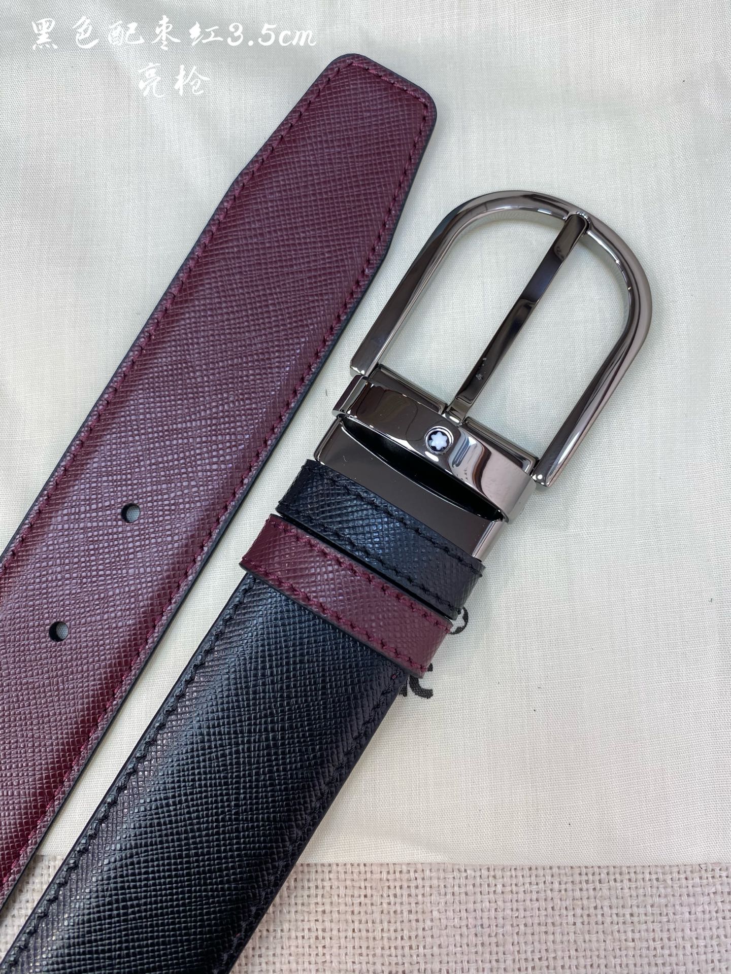 Montblanc Leather Belt Top Grain Leather M-l