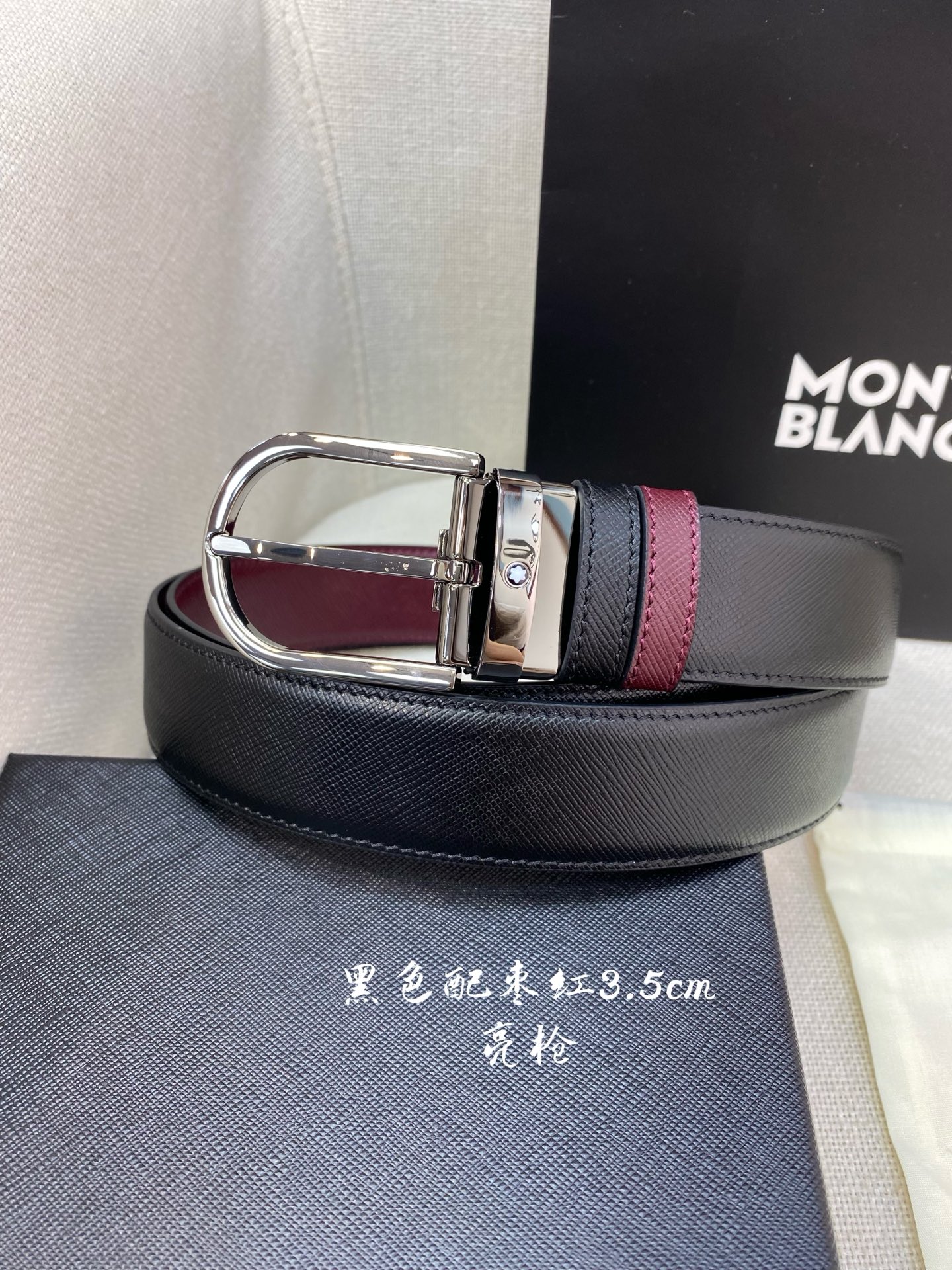 Montblanc Leather Belt Top Grain Leather M-l