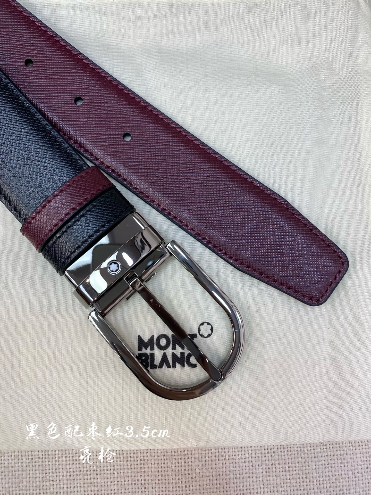 Montblanc Leather Belt Top Grain Leather M-l