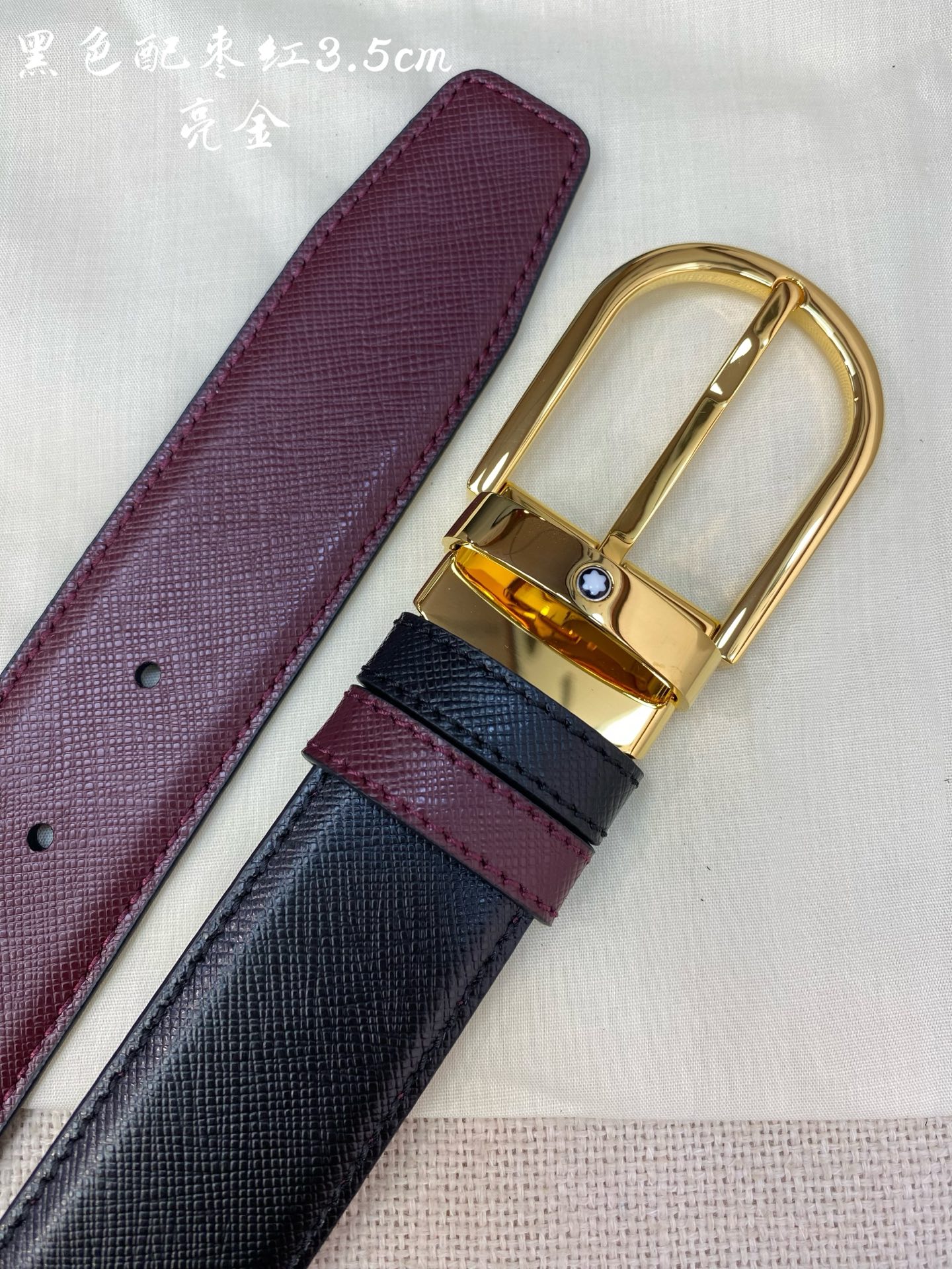 Montblanc Leather Belt Top Grain Leather M-l