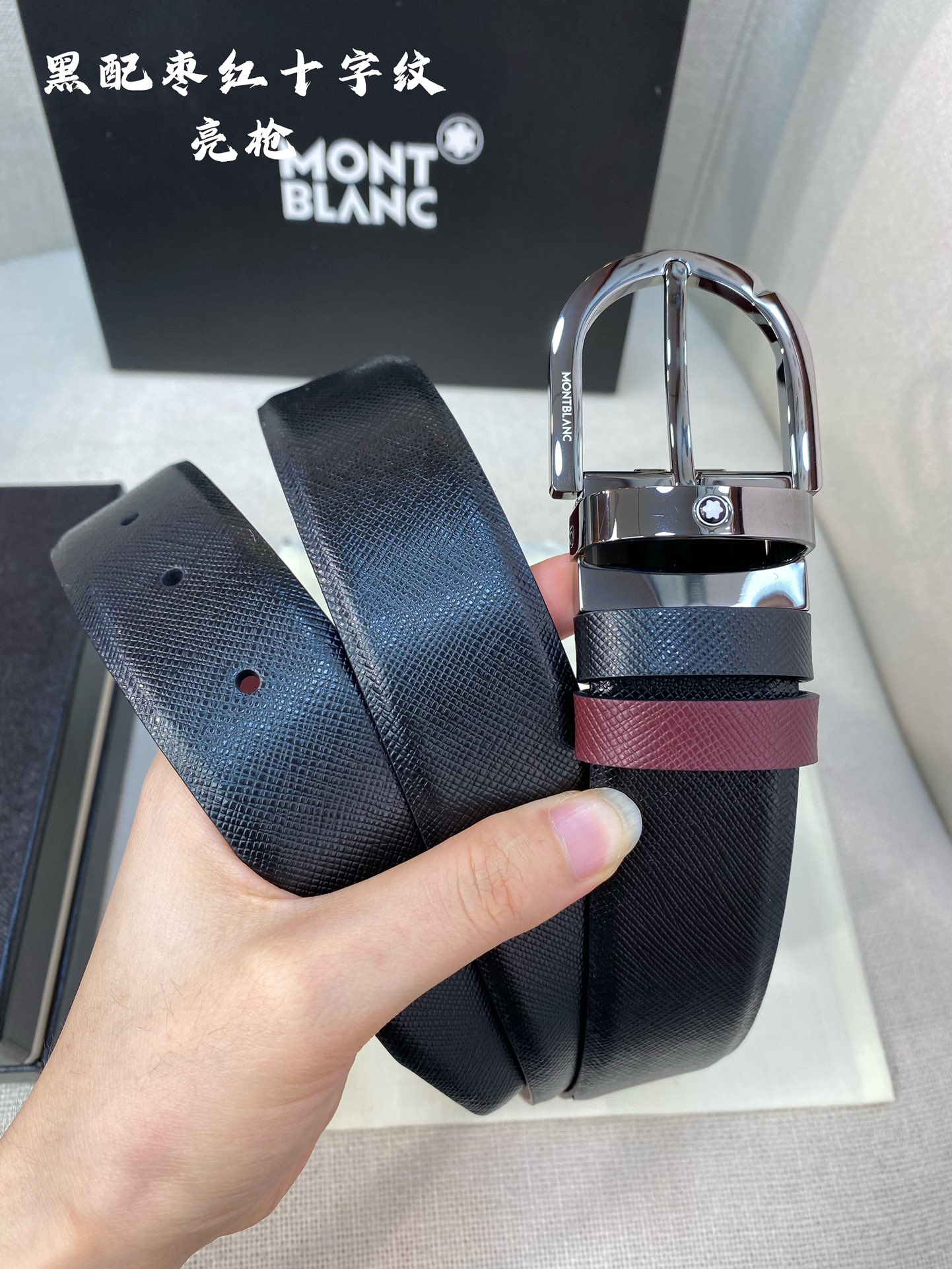 Montblanc Leather Belt Top Grain Leather M-l