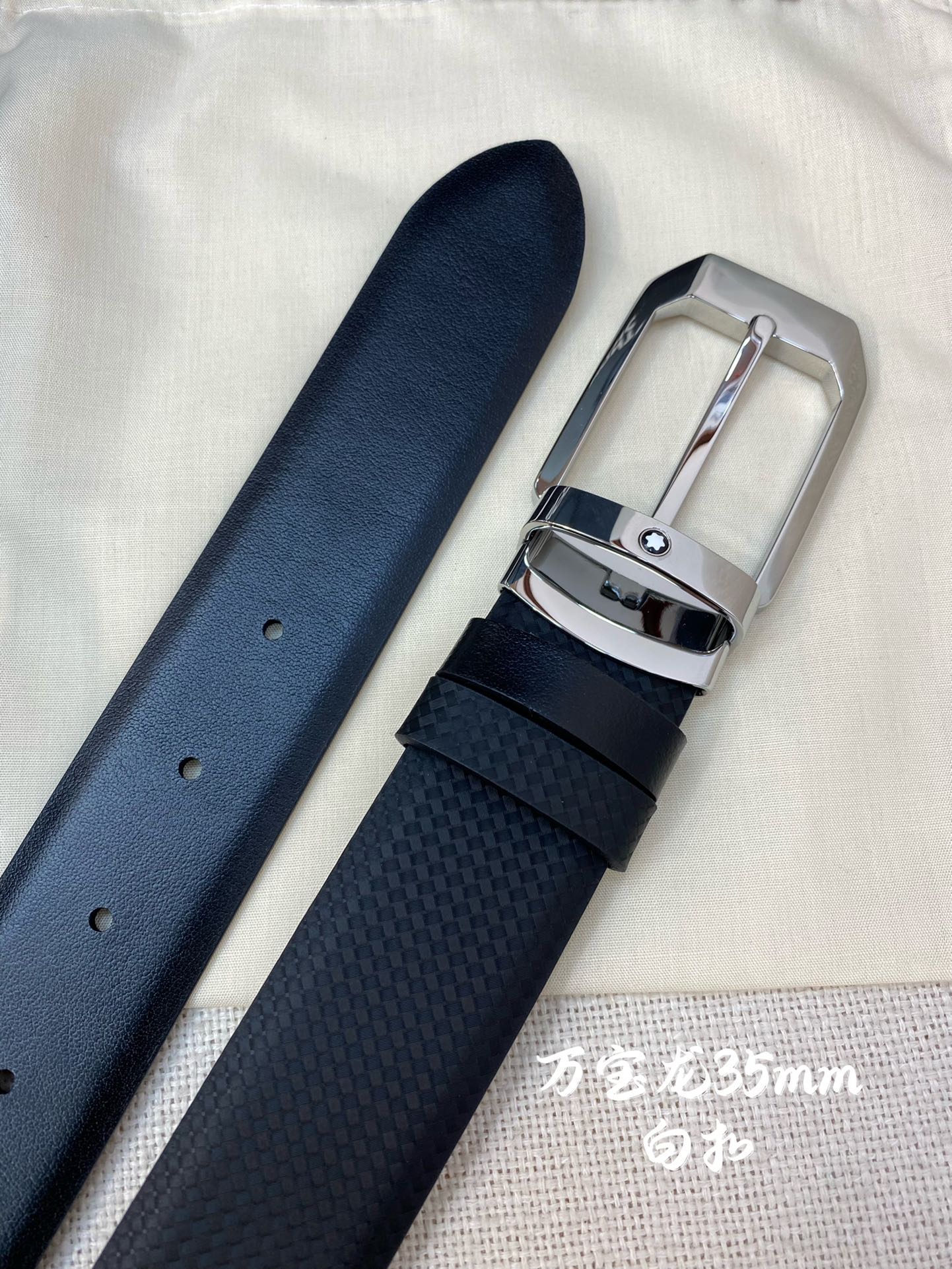 Montblanc Leather Belt Top Grain Leather M-l