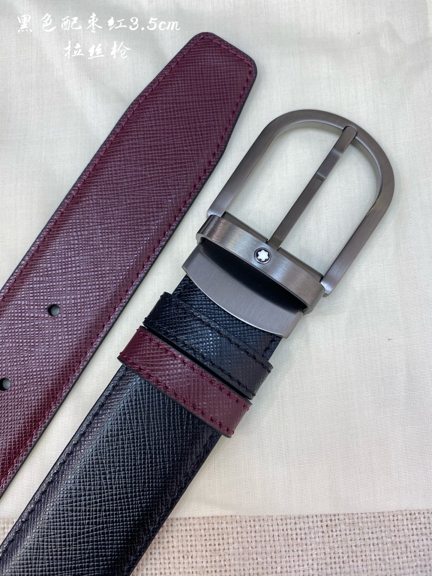 Montblanc Leather Belt Top Grain Leather M-l
