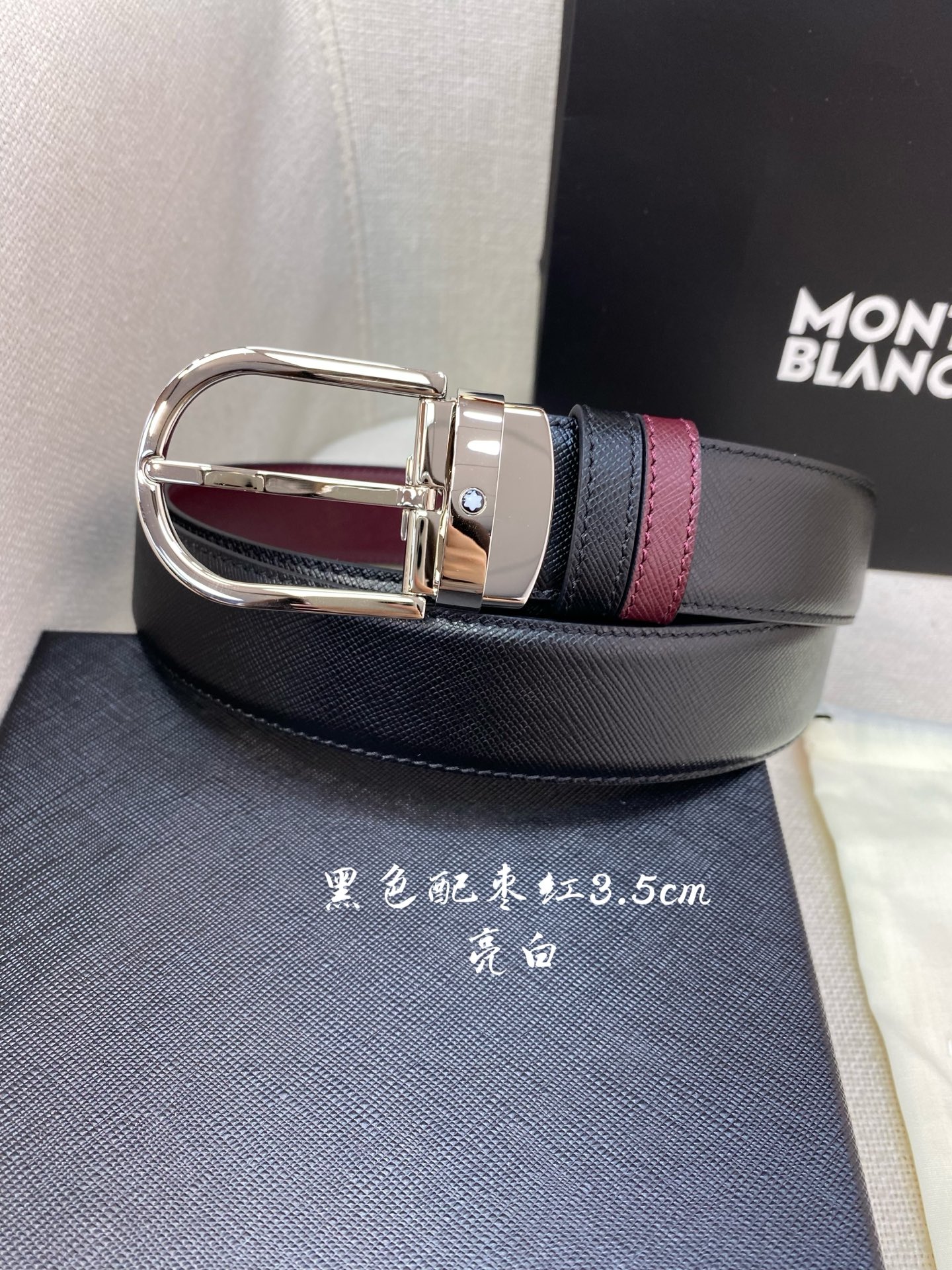 Montblanc Leather Belt Top Grain Leather M-l