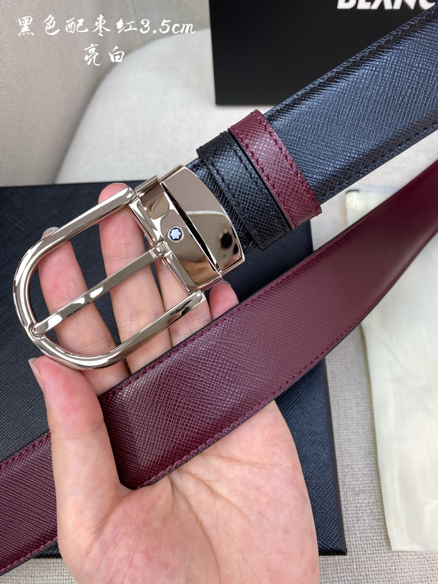 Montblanc Leather Belt Top Grain Leather M-l