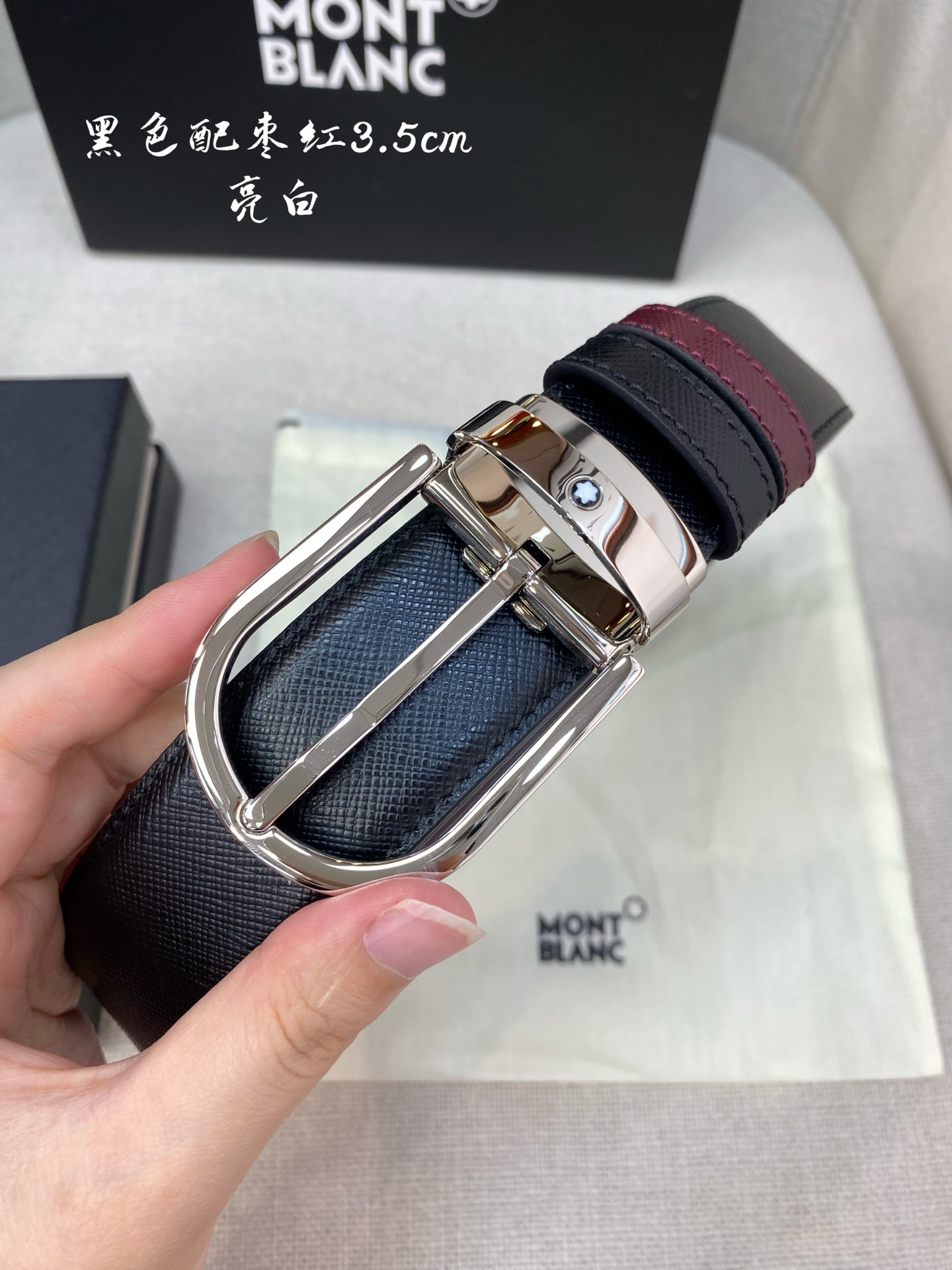 Montblanc Leather Belt Top Grain Leather M-l