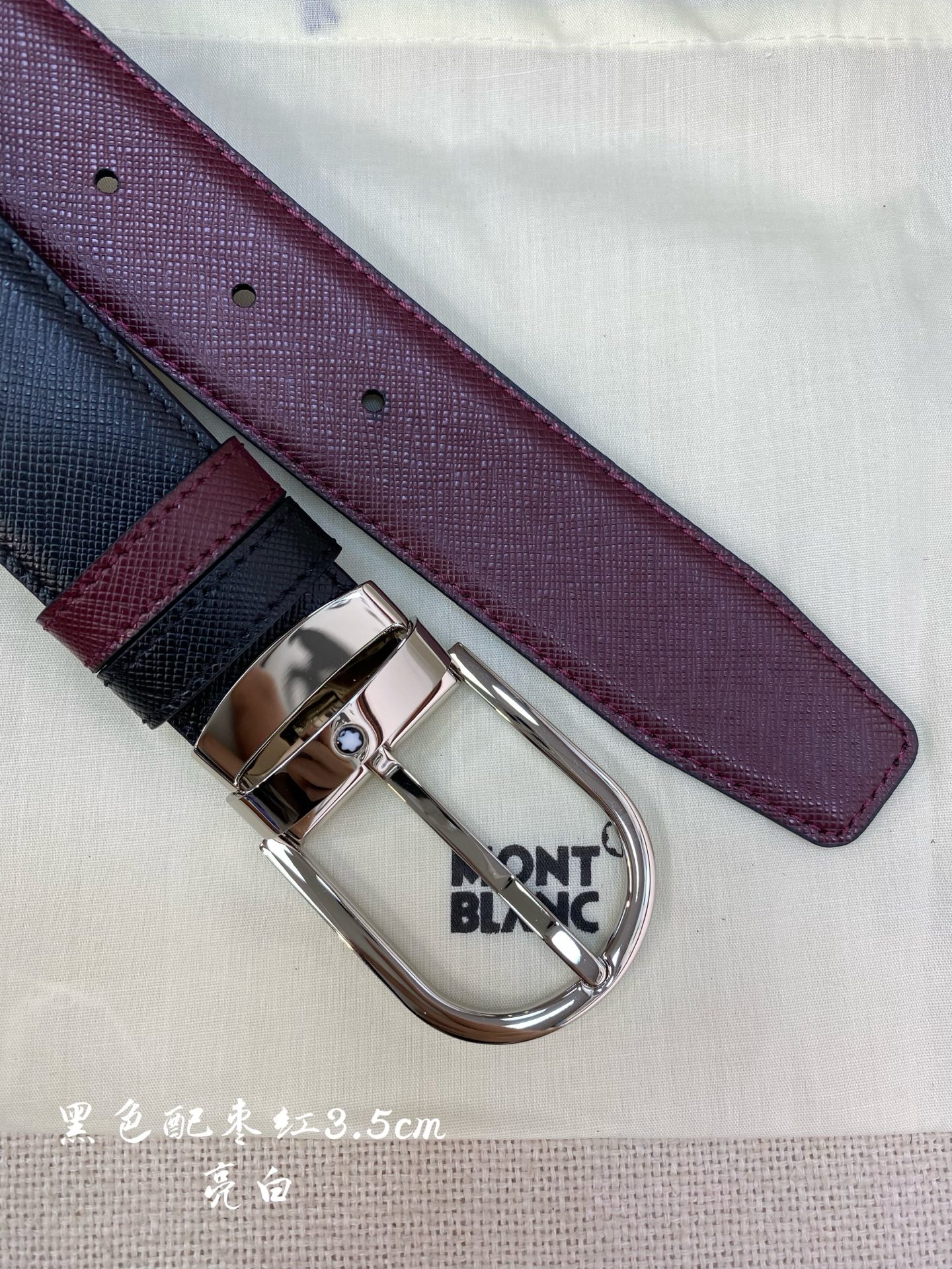 Montblanc Leather Belt Top Grain Leather M-l