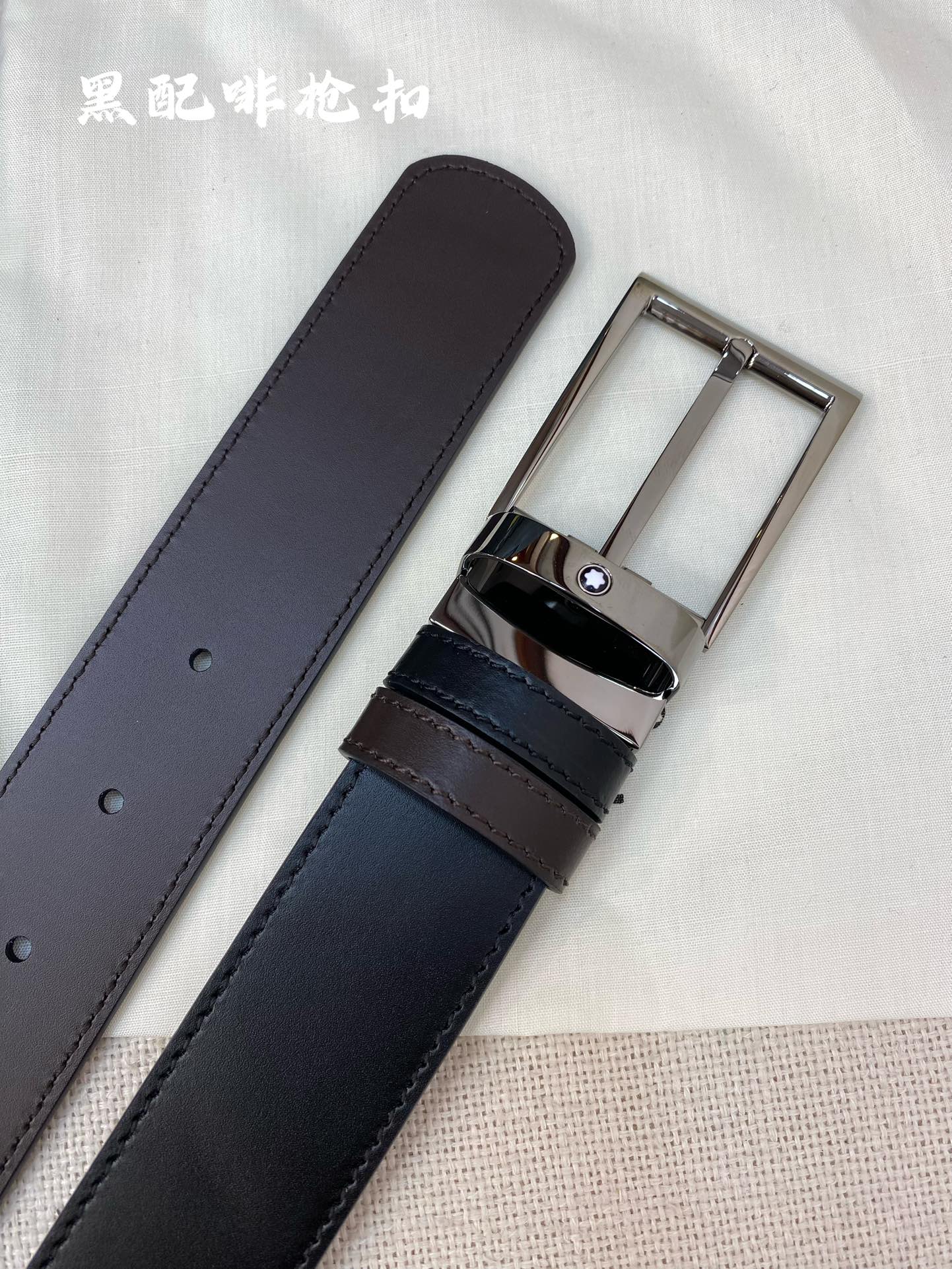 Montblanc Leather Belt Top Grain Leather M-l