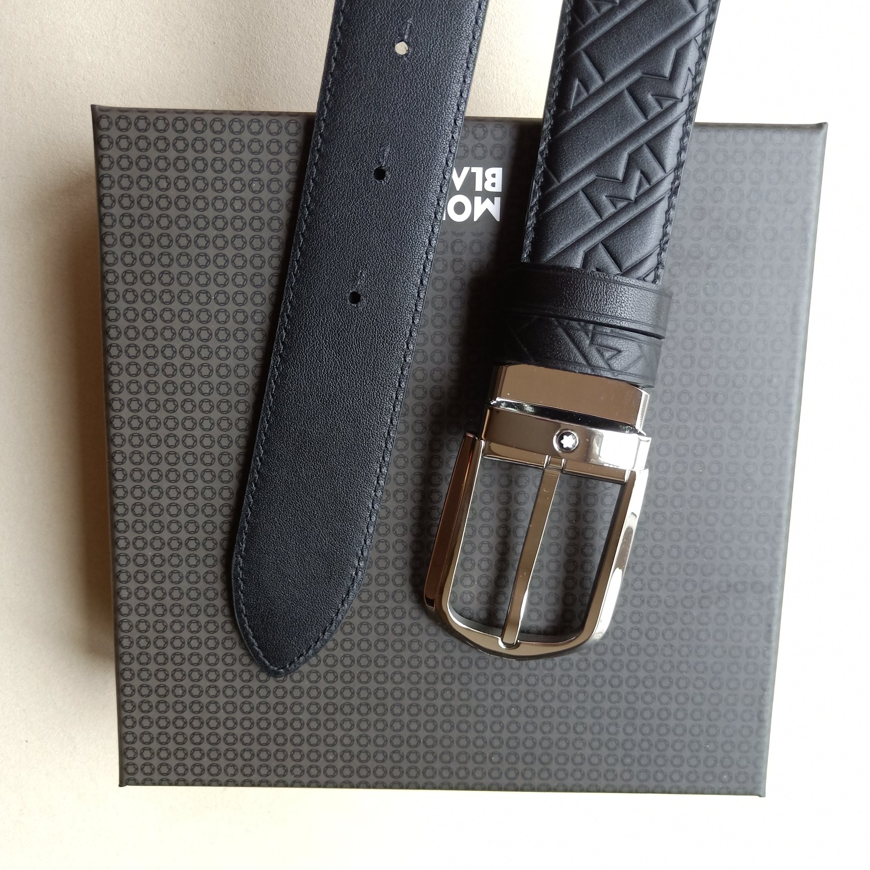 Montblanc Male Leather Belt Cow Leather 5mm-m-l