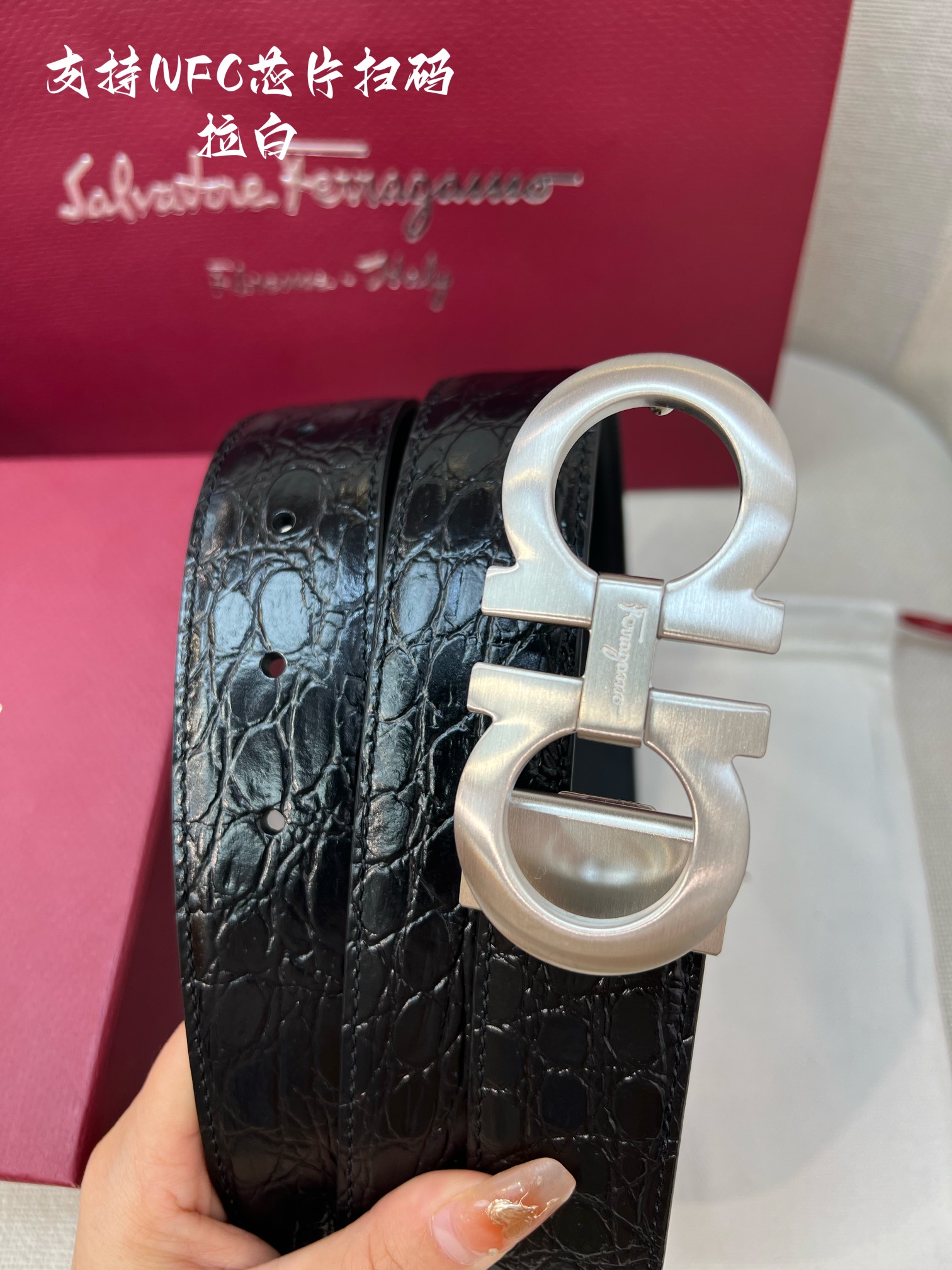 Salvatore Ferragamo Male Leather Belt Cow Leather M